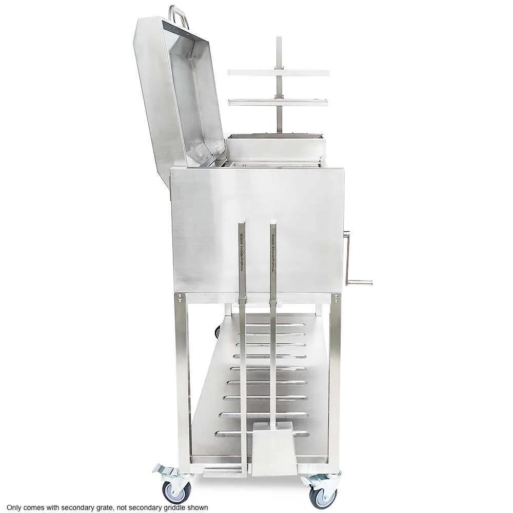 Tagwood BBQ Argentine Santa Maria Wood Fire & Charcoal Gaucho Grill With Top Lid [BBQ01SS] - Image 8