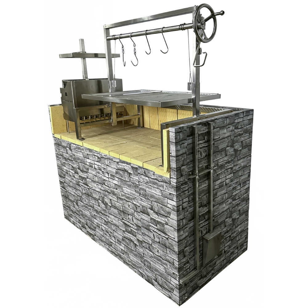 Tagwood BBQ Argentine Santa Maria Wood Fire & Charcoal Grill, 40" [BBQ09SS] - Image 11