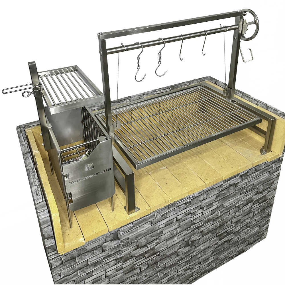 Tagwood BBQ Argentine Santa Maria Wood Fire & Charcoal Grill, 40" [BBQ09SS] - Image 3