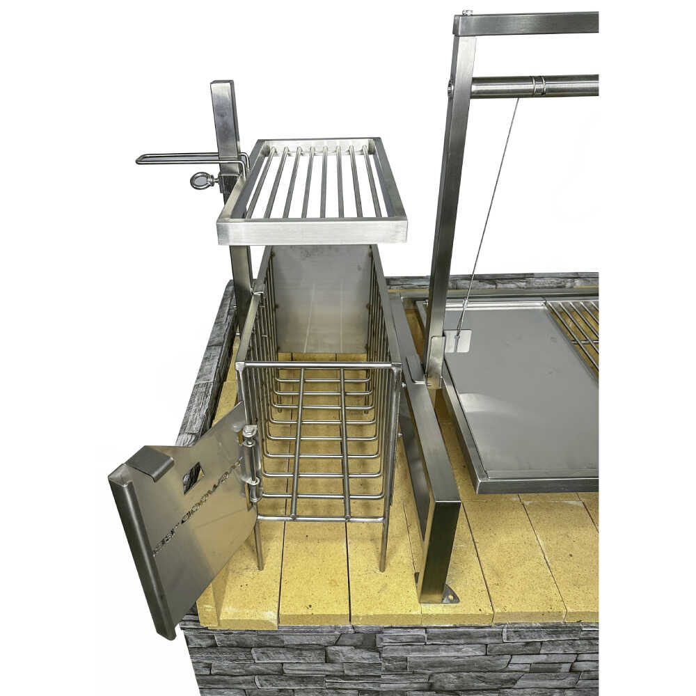 Tagwood BBQ Argentine Santa Maria Wood Fire & Charcoal Grill, 40" [BBQ09SS] - Image 7