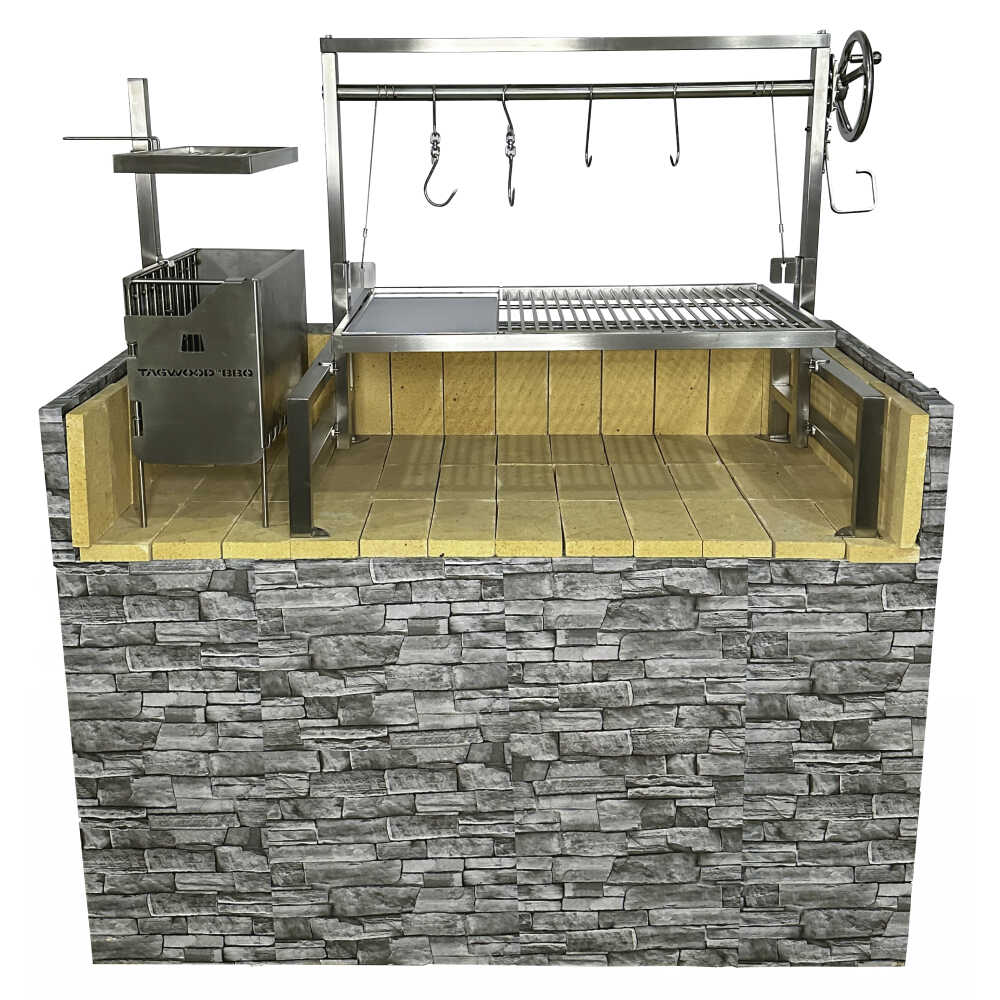 Tagwood BBQ Argentine Santa Maria Wood Fire & Charcoal Grill, 40" [BBQ09SS] - Image 9