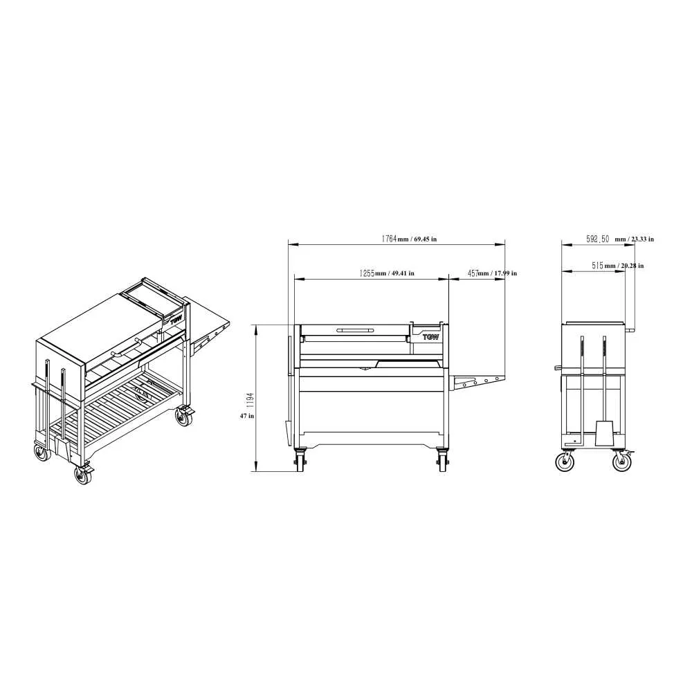 Tagwood BBQ Argentine Wood Fire & Charcoal Gaucho Grill [BBQ18SI] - Image 5