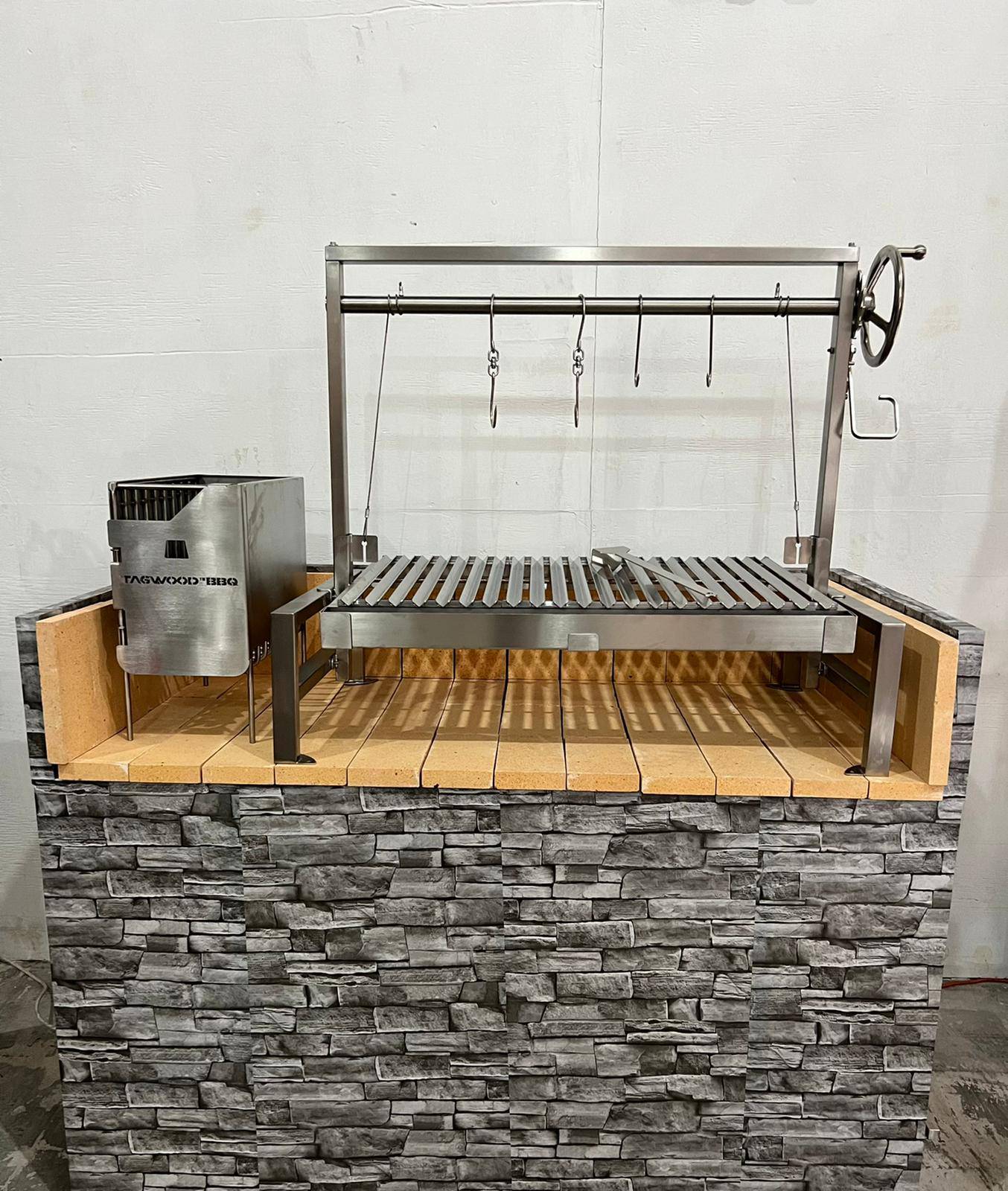 Tagwood BBQ Insert Style Argentine Santa Maria Wood Fire & Charcoal Gaucho Grill without firebricks | BBQ09SS - - Image 33