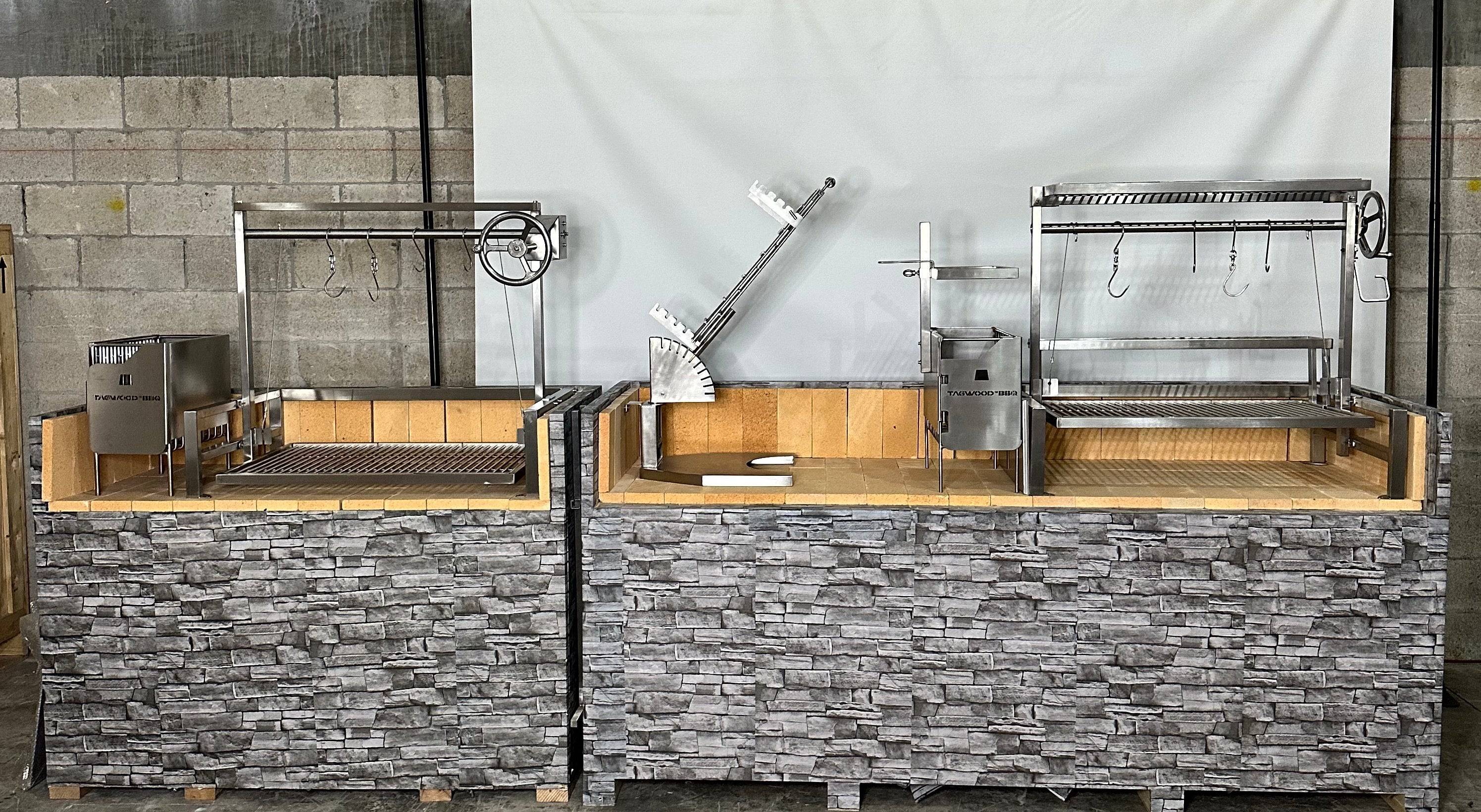 Tagwood BBQ Insert Style Argentine Santa Maria Wood Fire & Charcoal Gaucho Grill without firebricks | BBQ09SS - - Image 36