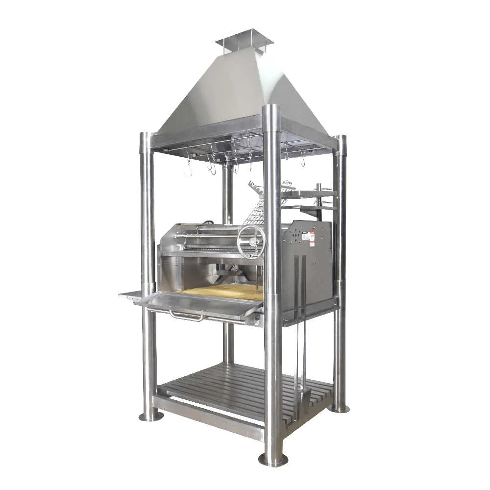 Tagwood BBQ (THE BEAST) Argentine Santa Maria Stainless Steel Wood Fire & Charcoal Gaucho Grill, 61" [BBQ02SS] - Image 11