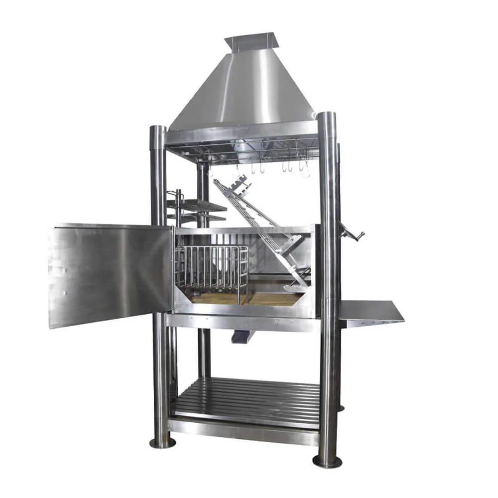 Tagwood BBQ (THE BEAST) Argentine Santa Maria Stainless Steel Wood Fire & Charcoal Gaucho Grill, 61" [BBQ02SS] - Image 13