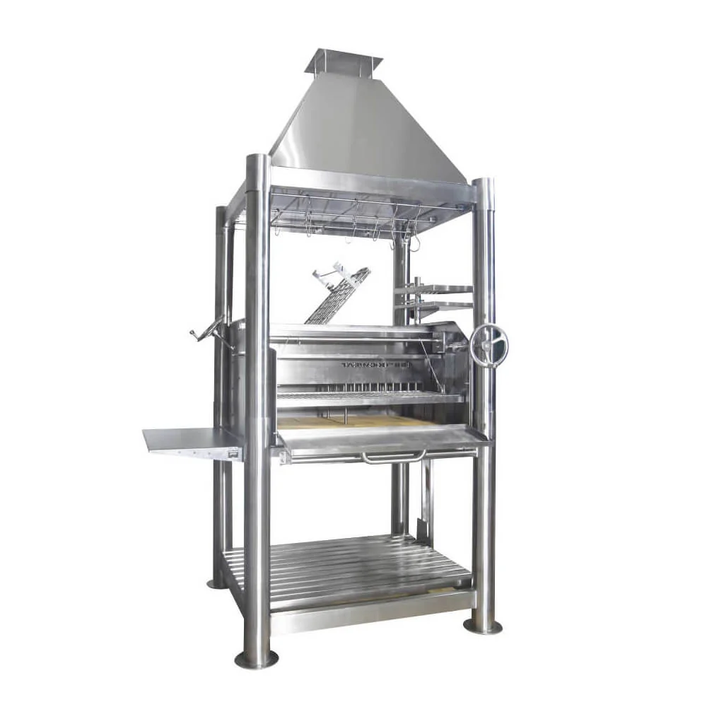 Tagwood BBQ (THE BEAST) Argentine Santa Maria Stainless Steel Wood Fire & Charcoal Gaucho Grill, 61" [BBQ02SS] - Image 3