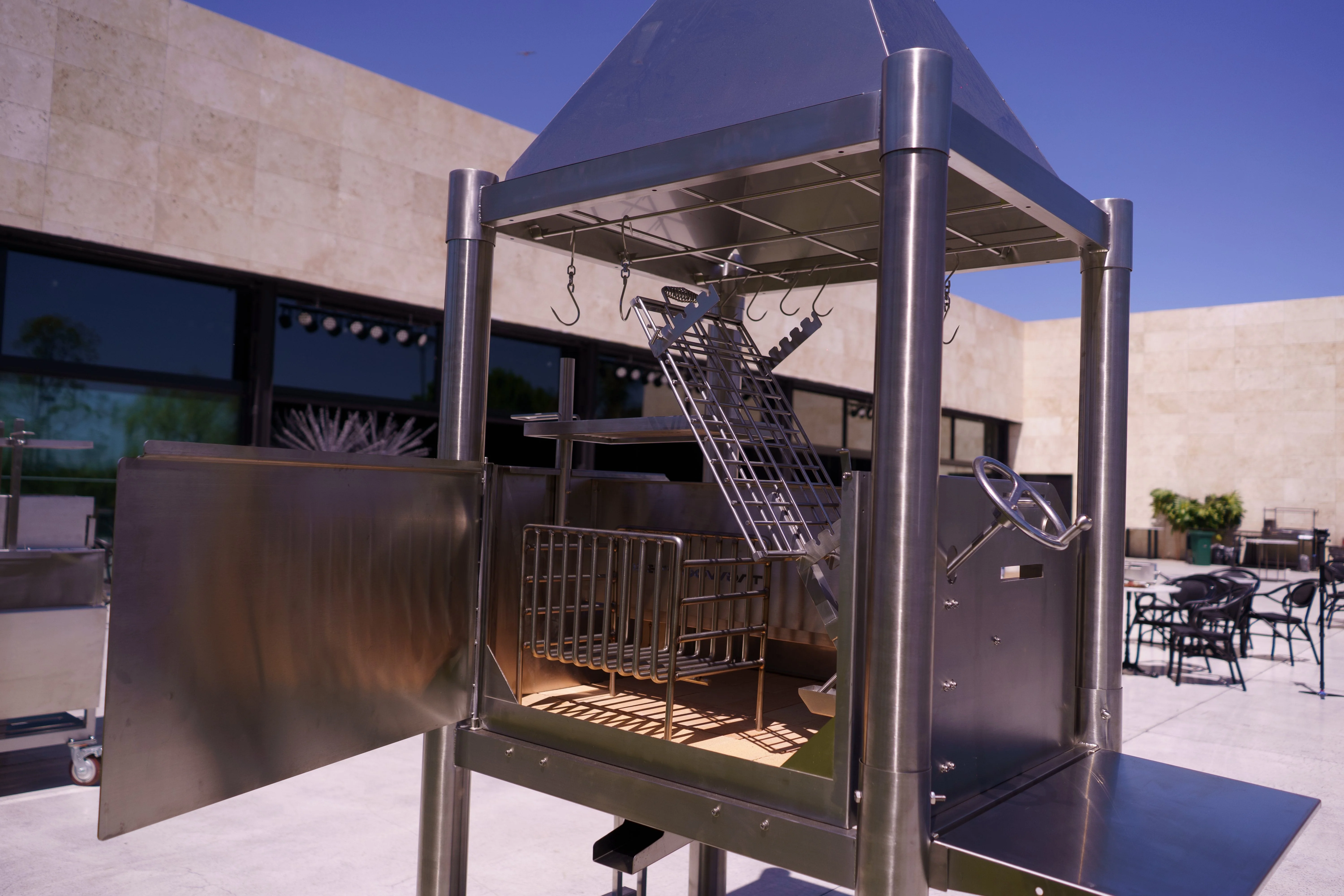 Tagwood BBQ Argentine Santa Maria Wood Fire & Charcoal Gaucho Grill all Stainless Steel | BBQ02SS OPEN FIRE COOKING - PRE-ORDER - Image 13
