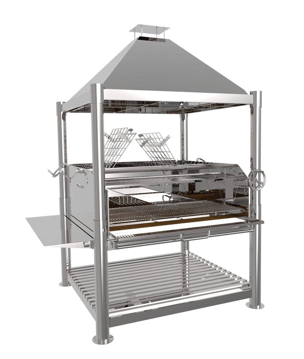 Tagwood BBQ XL Argentine Santa Maria Wood Fire & Charcoal Gaucho Grill all Stainless Steel | BBQ22SS - Image 5
