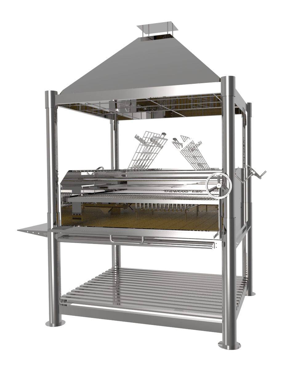 Tagwood BBQ XL Argentine Santa Maria Wood Fire & Charcoal Gaucho Grill all Stainless Steel | BBQ22SS - Image 6