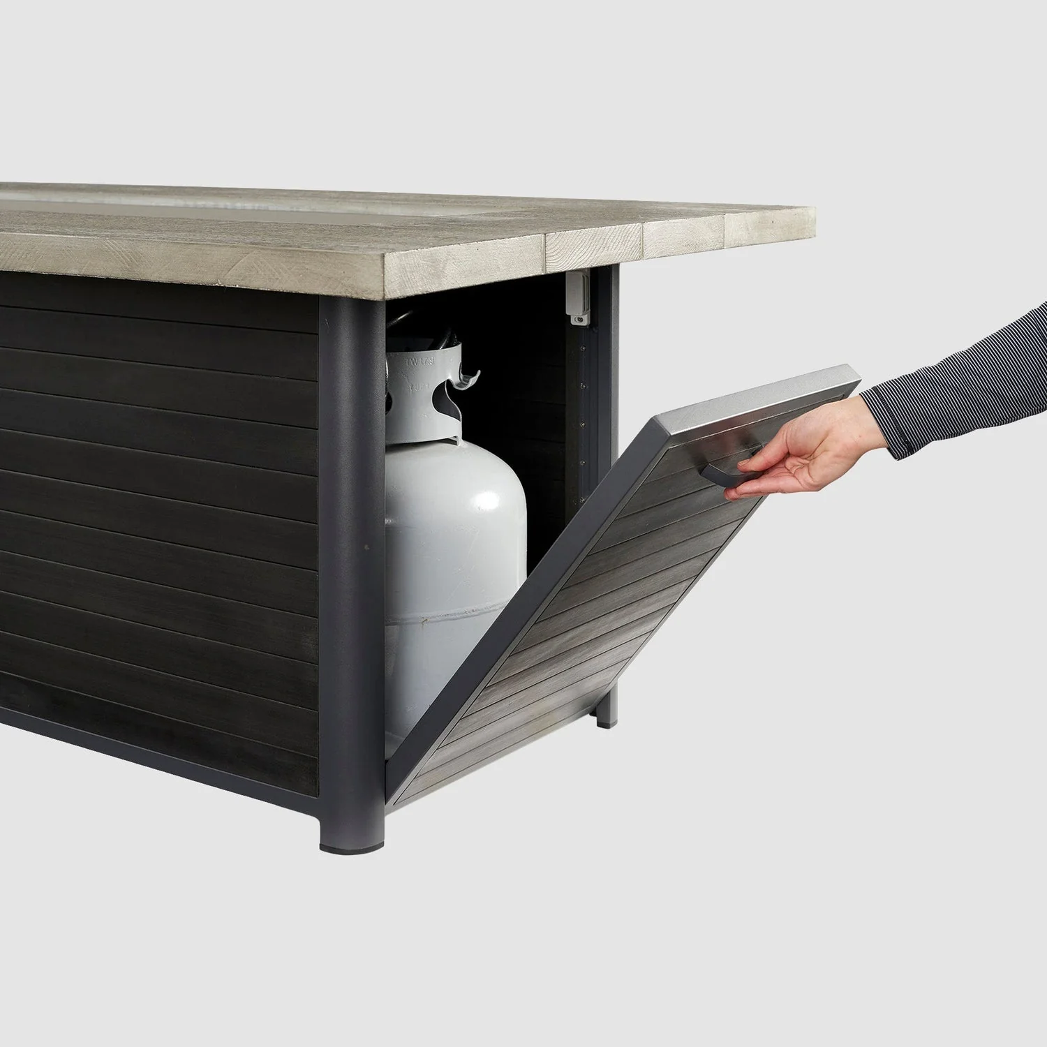 The Outdoor Greatroom Cedar 61" Ridge Linear Gas Fire Pit Table - CR-1242-K - Image 5