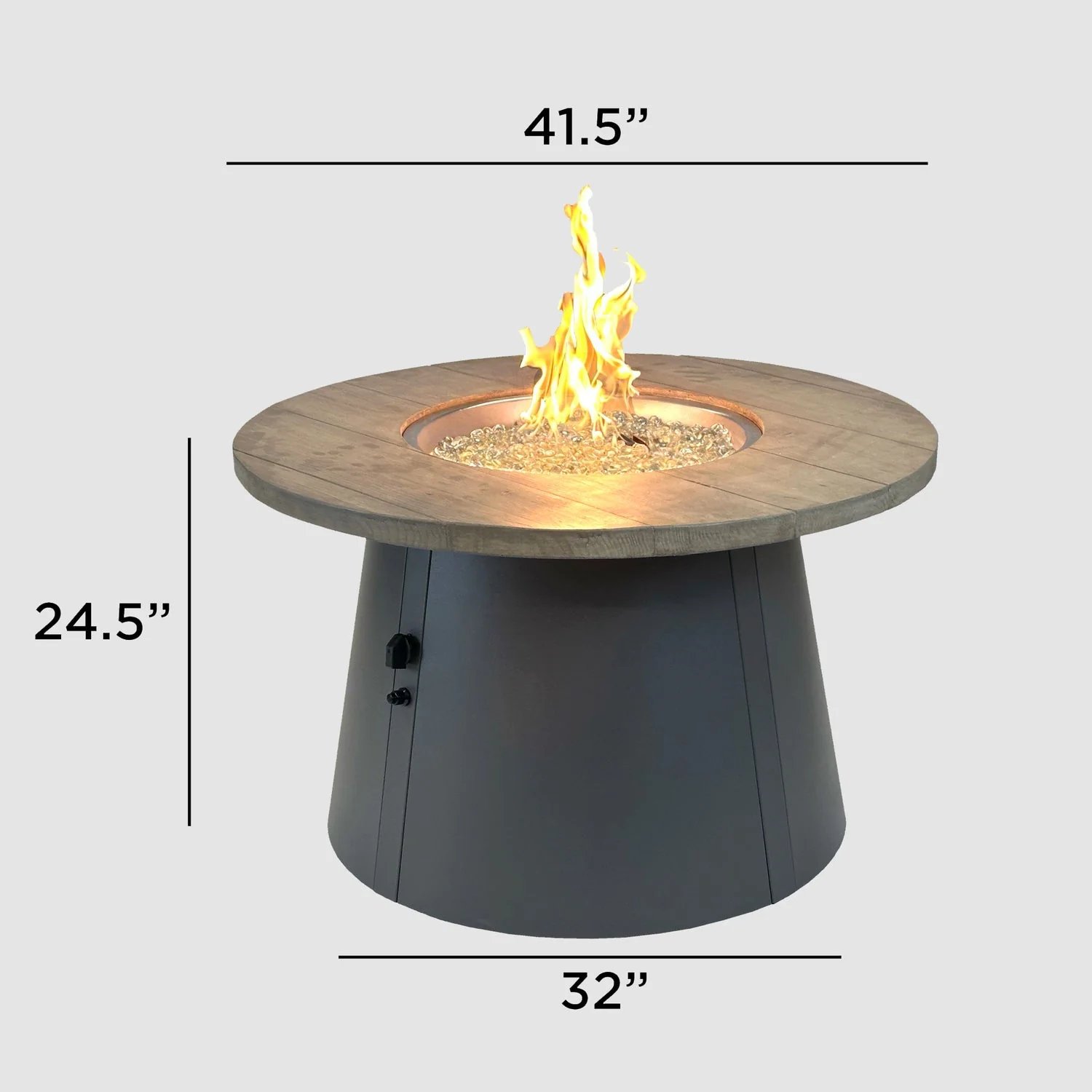The Outdoor Greatroom Cirvalo 42" Round Gas Fire Pit Table - CIR-42-FSBR-K - Image 10