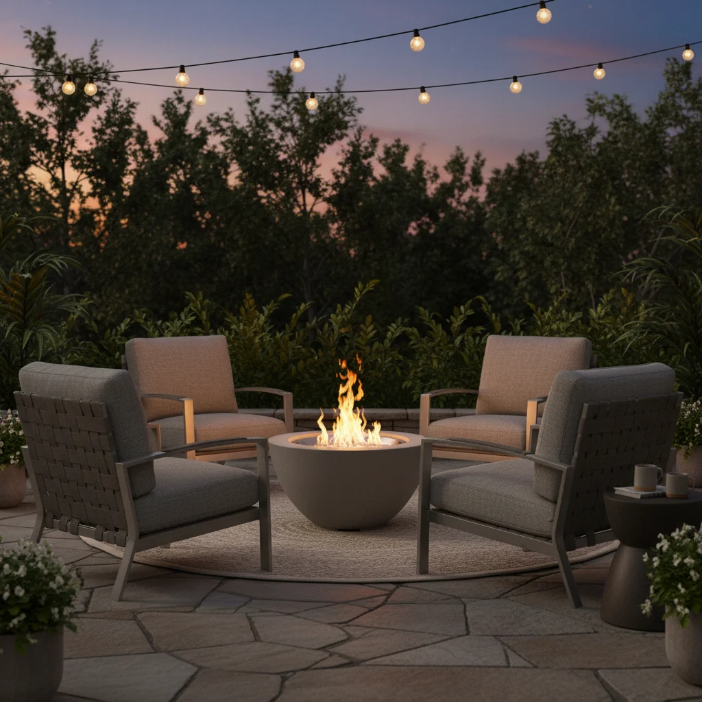 The Outdoor Greatroom Cove 29" Concrete Bowl Gas Fire Pit - CV-20 - Image 3