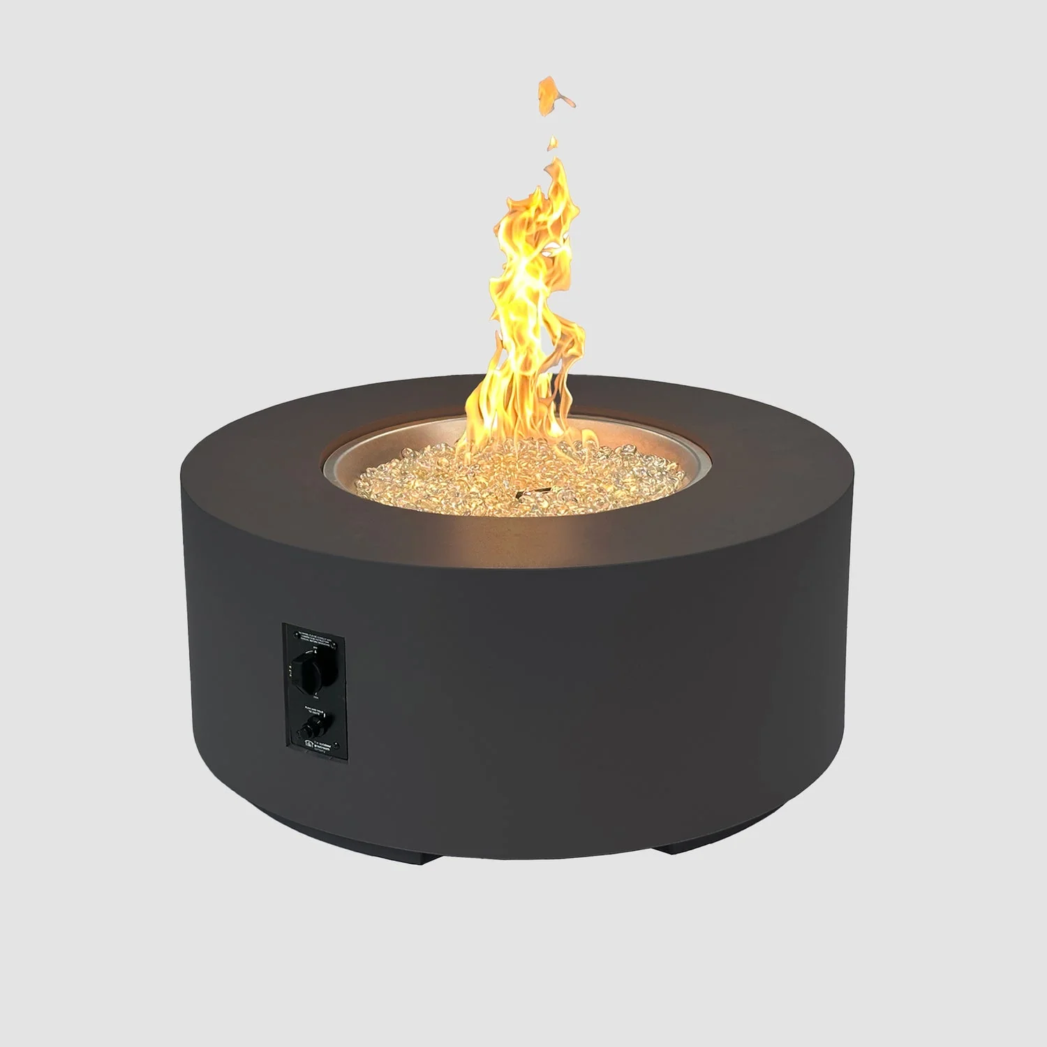 The Outdoor Greatroom Cove 36" Concrete Round Gas Fire Pit Table - CVC-36NG