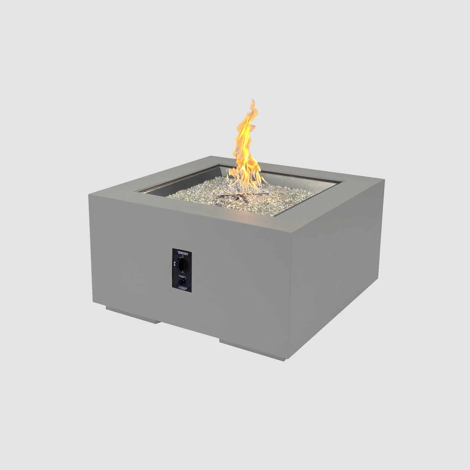 The Outdoor Greatroom Cove 36" Concrete Square Gas Fire Pit Table - CVS-36NG - Image 5