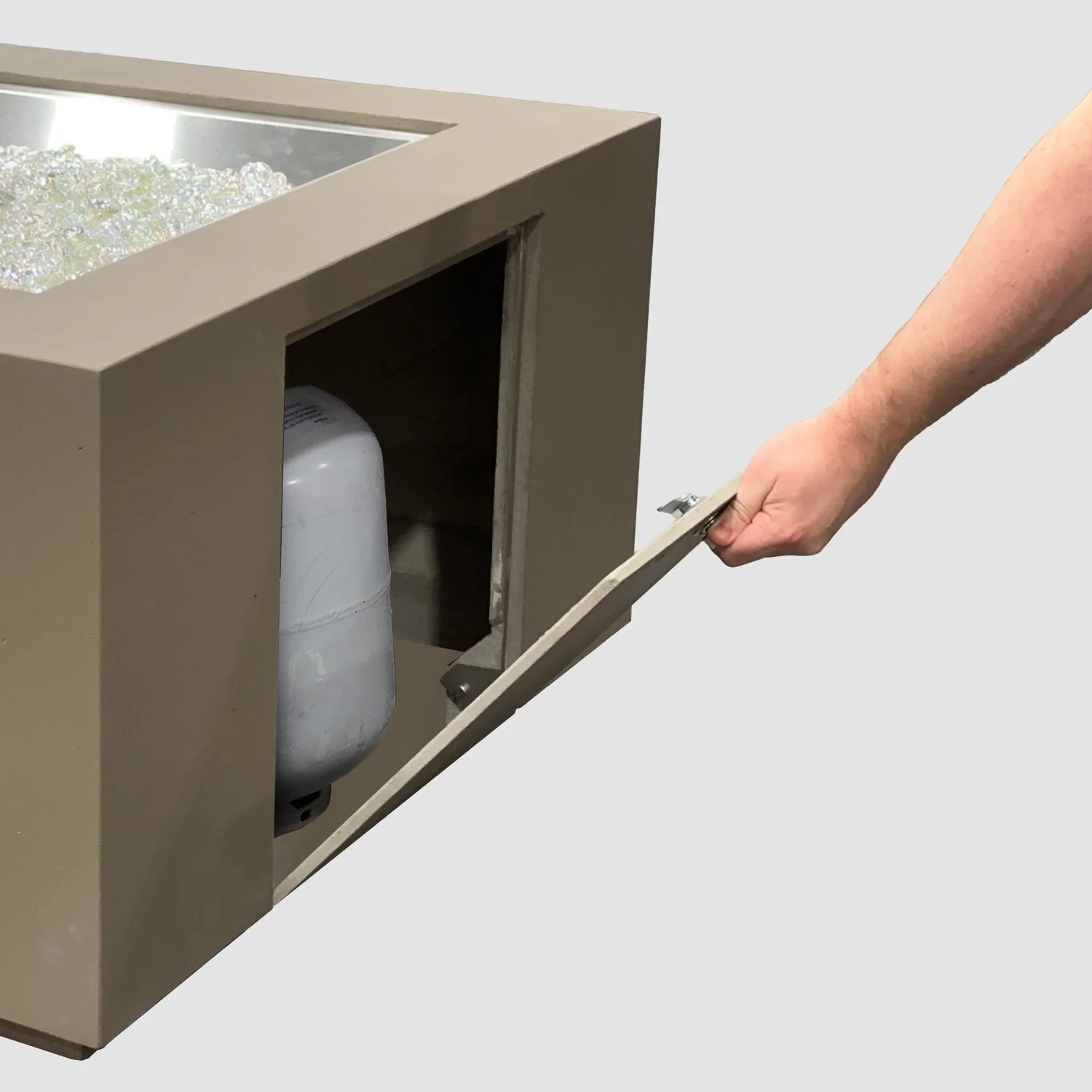 The Outdoor Greatroom Cove 42" Concrete Square Gas Fire Pit Table - CVS-42ES - Image 26