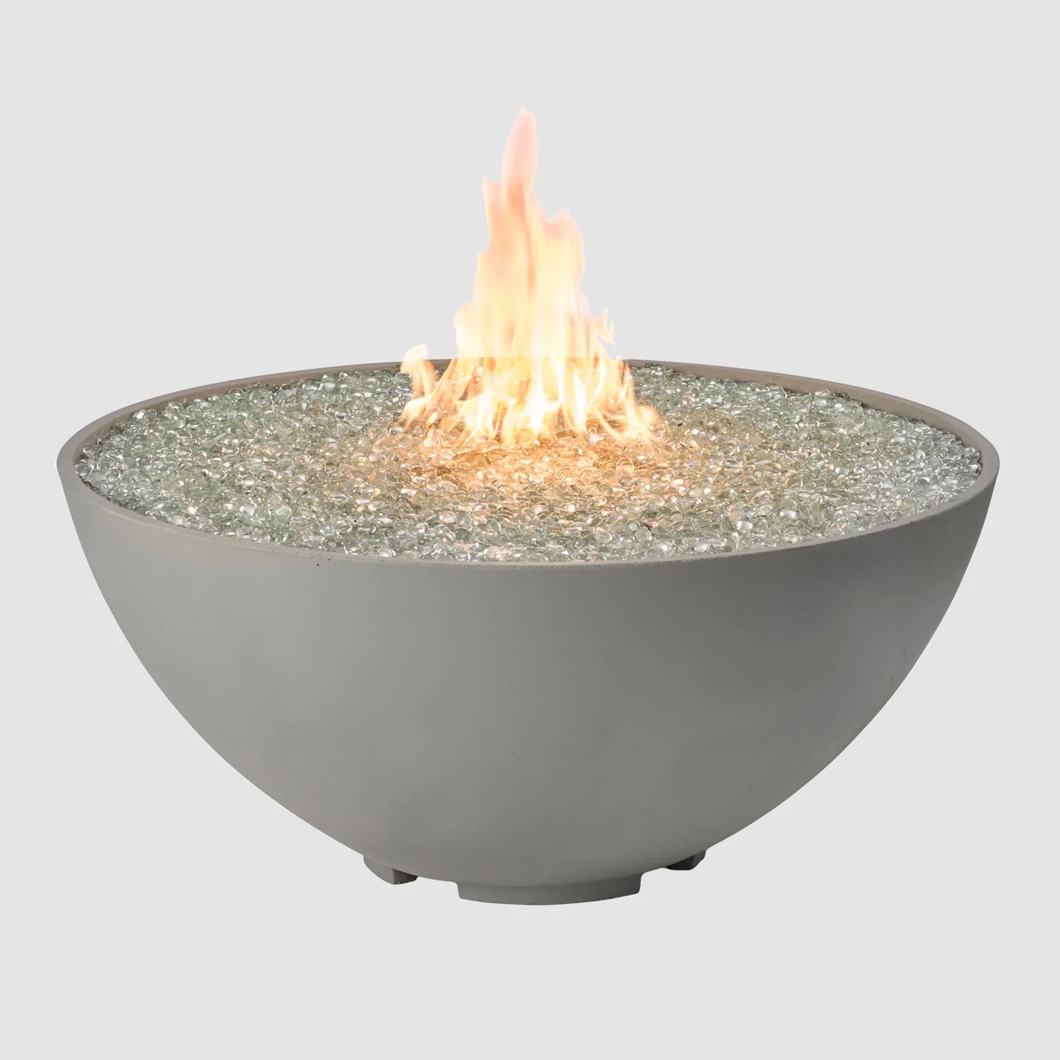 The Outdoor Greatroom Cove 42" Concrete Edge Gas Fire Pit Bowl - CV-30EWHT