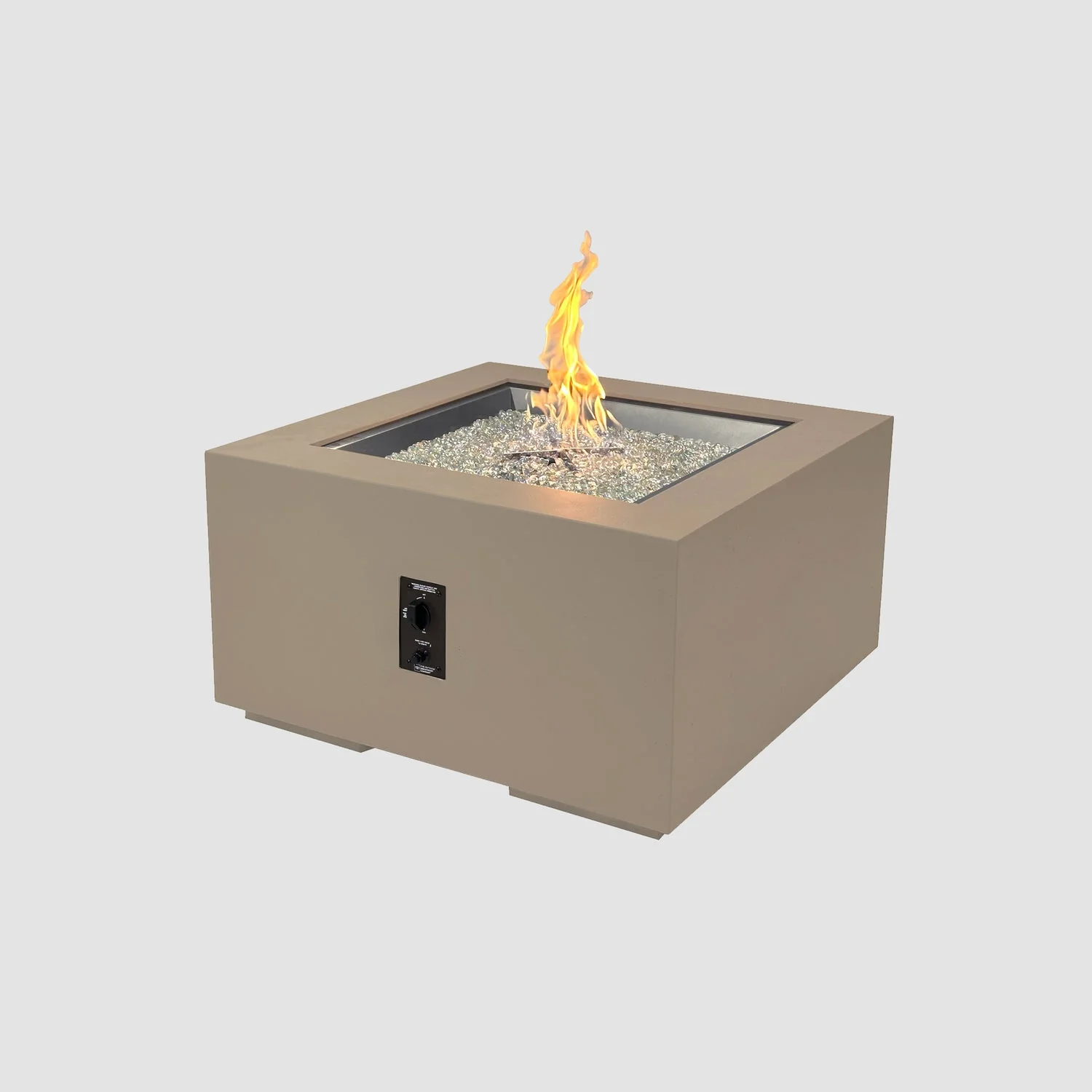 The Outdoor Greatroom Cove 48" Concrete Square Gas Fire Pit Table - CVS-48NG - Image 6