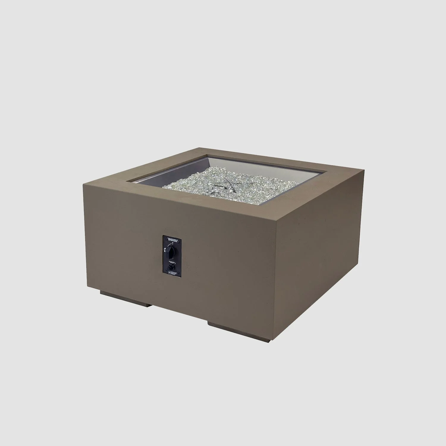 The Outdoor Greatroom Cove 48" Concrete Square Gas Fire Pit Table - CVS-48NG - Image 8