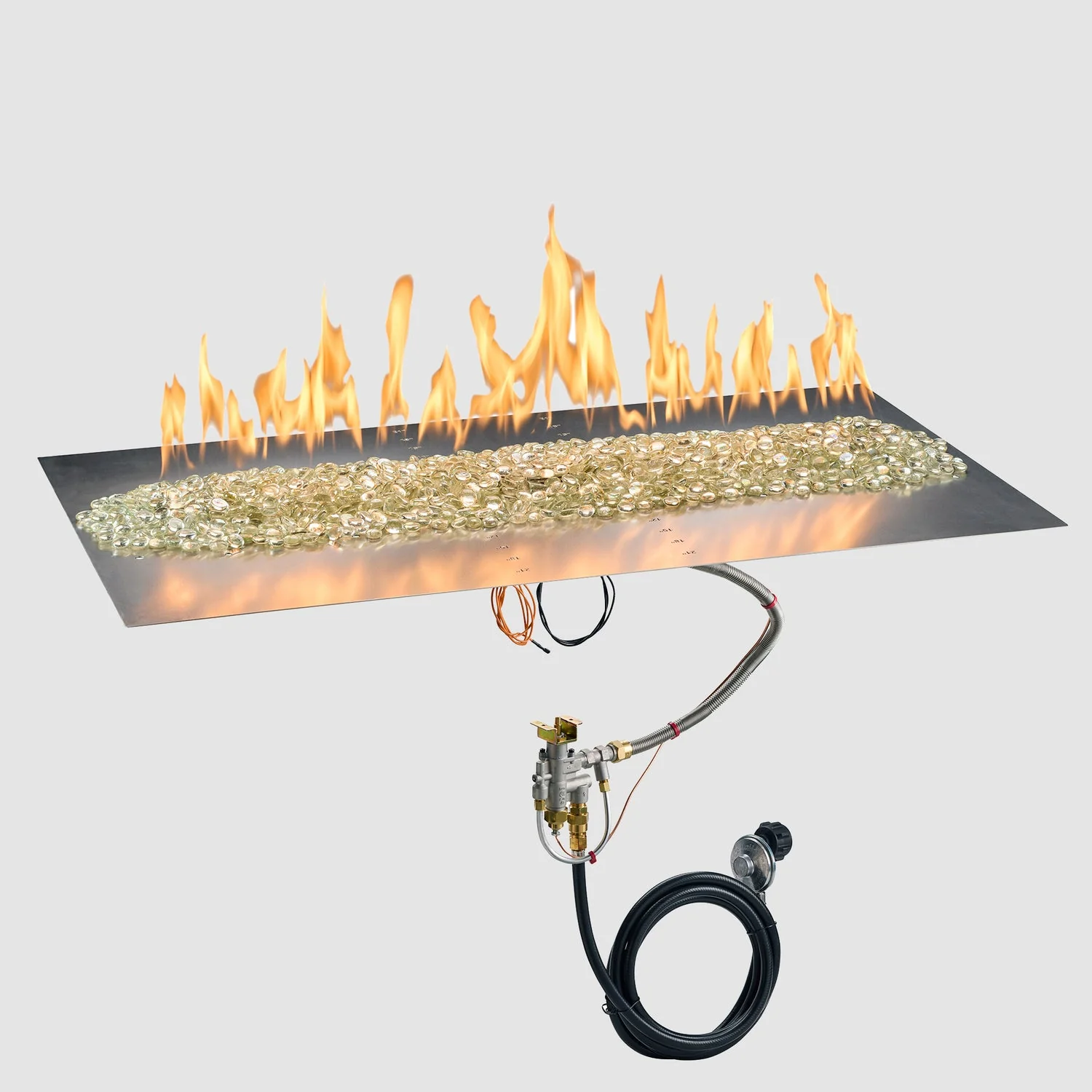 The Outdoor Greatroom Crystal Fire Plus Linear Gas Burner Insert and Plate Kit - BP2424-B - Image 3