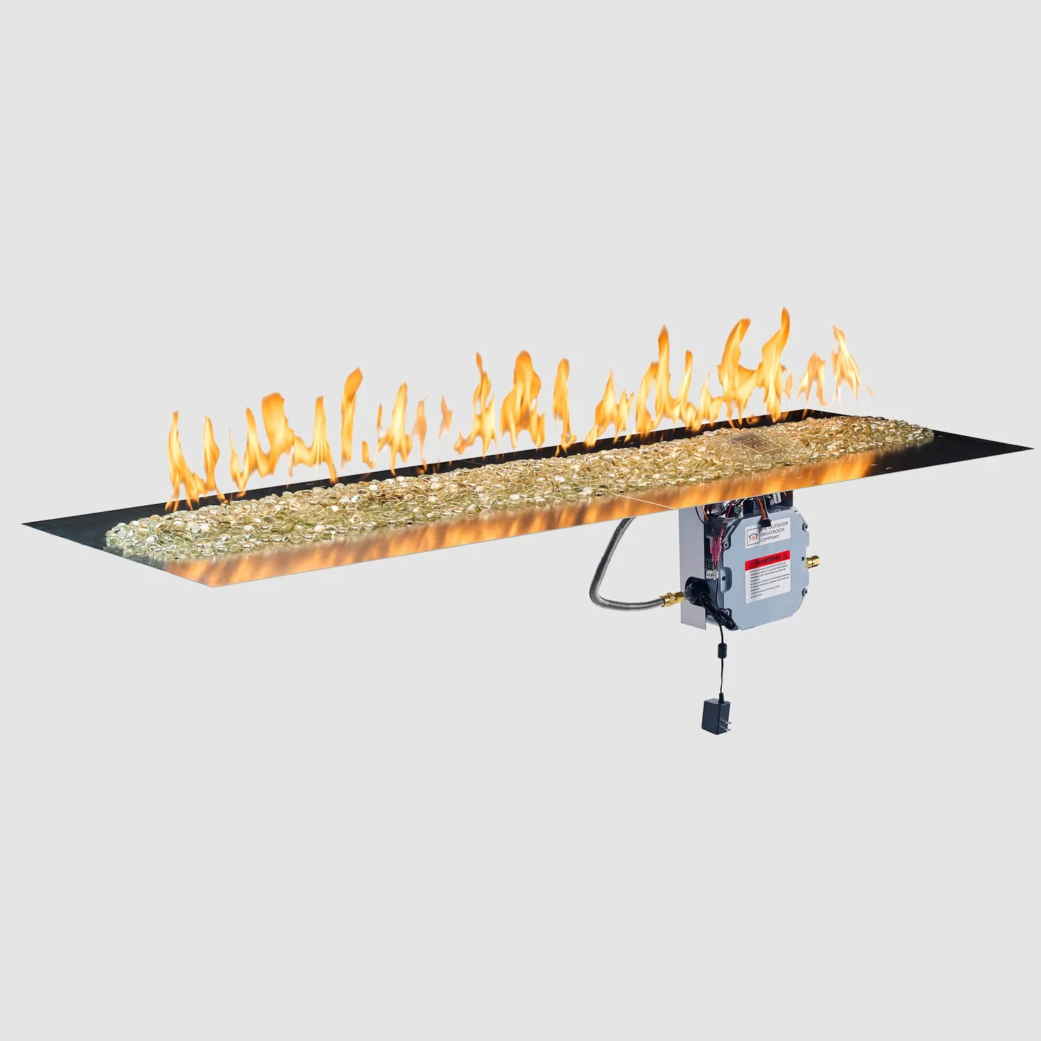 The Outdoor Greatroom Crystal Fire Plus Linear Gas Burner Insert and Plate Kit - BP2424-B - Image 9