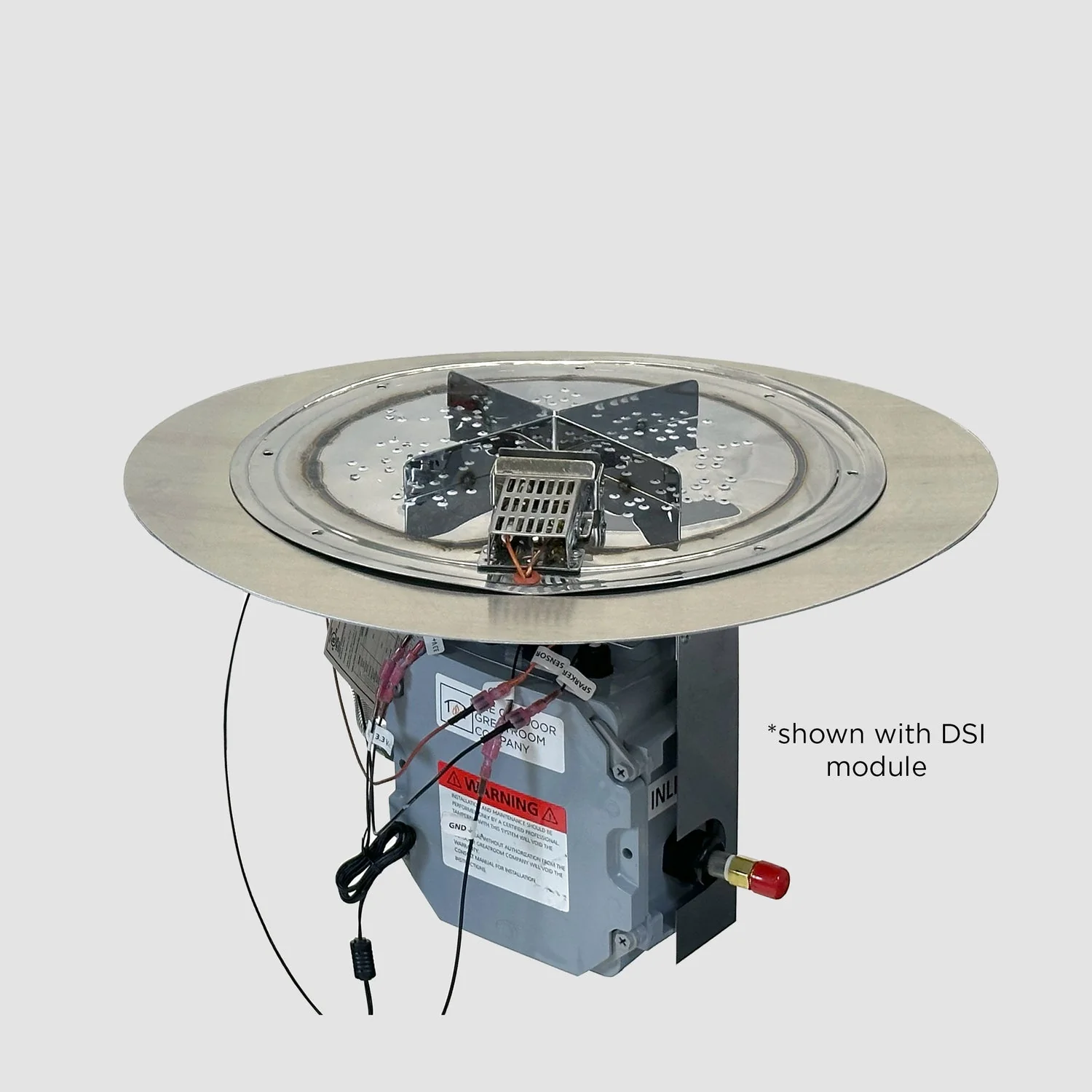 The Outdoor Greatroom Crystal Fire Plus Round Gas Burner Insert and Plate Kit - BP20RD-A - Image 6