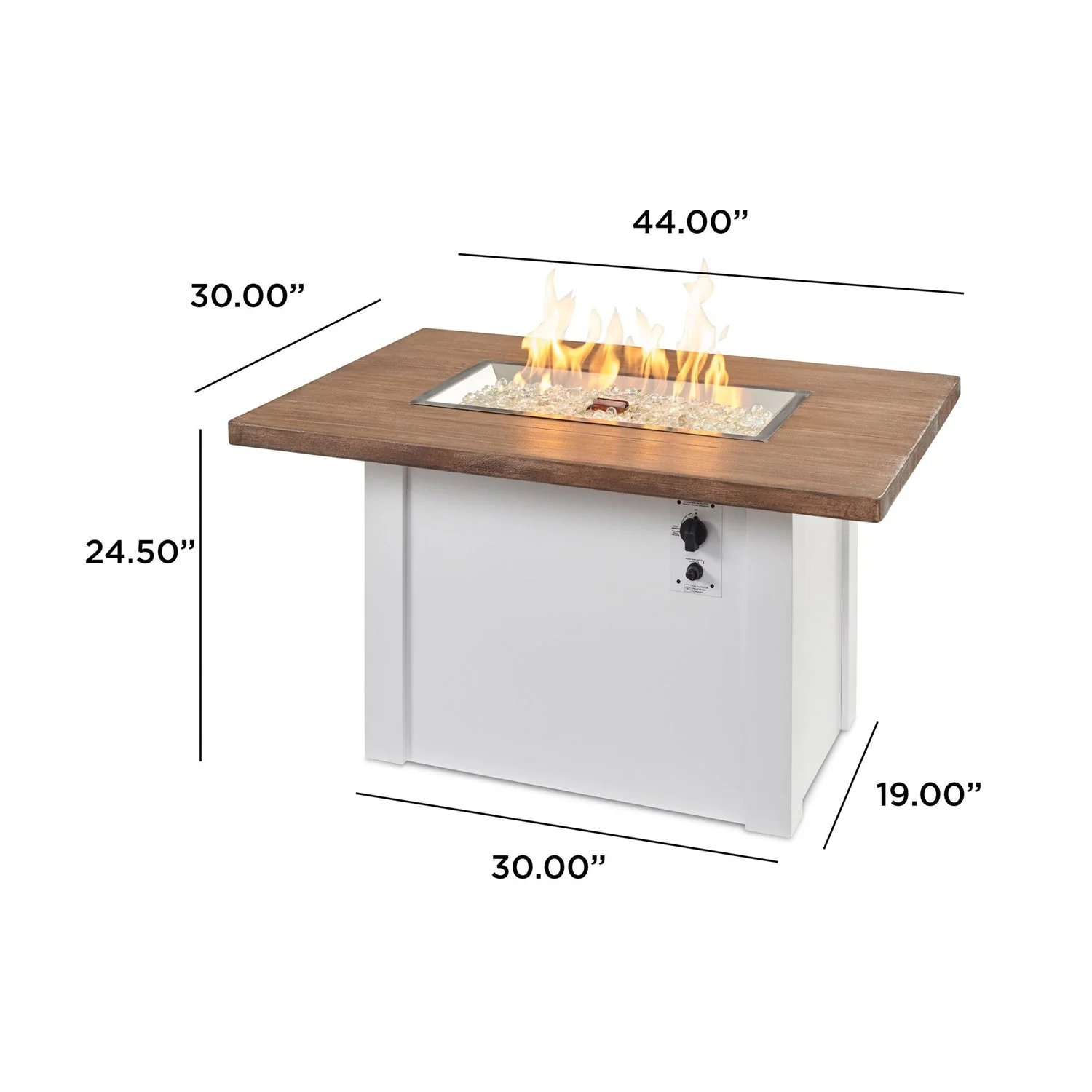 The Outdoor Greatroom Havenwood 44" Rectangular Gas Fire Pit Table - HWADG-1224-K - Image 35