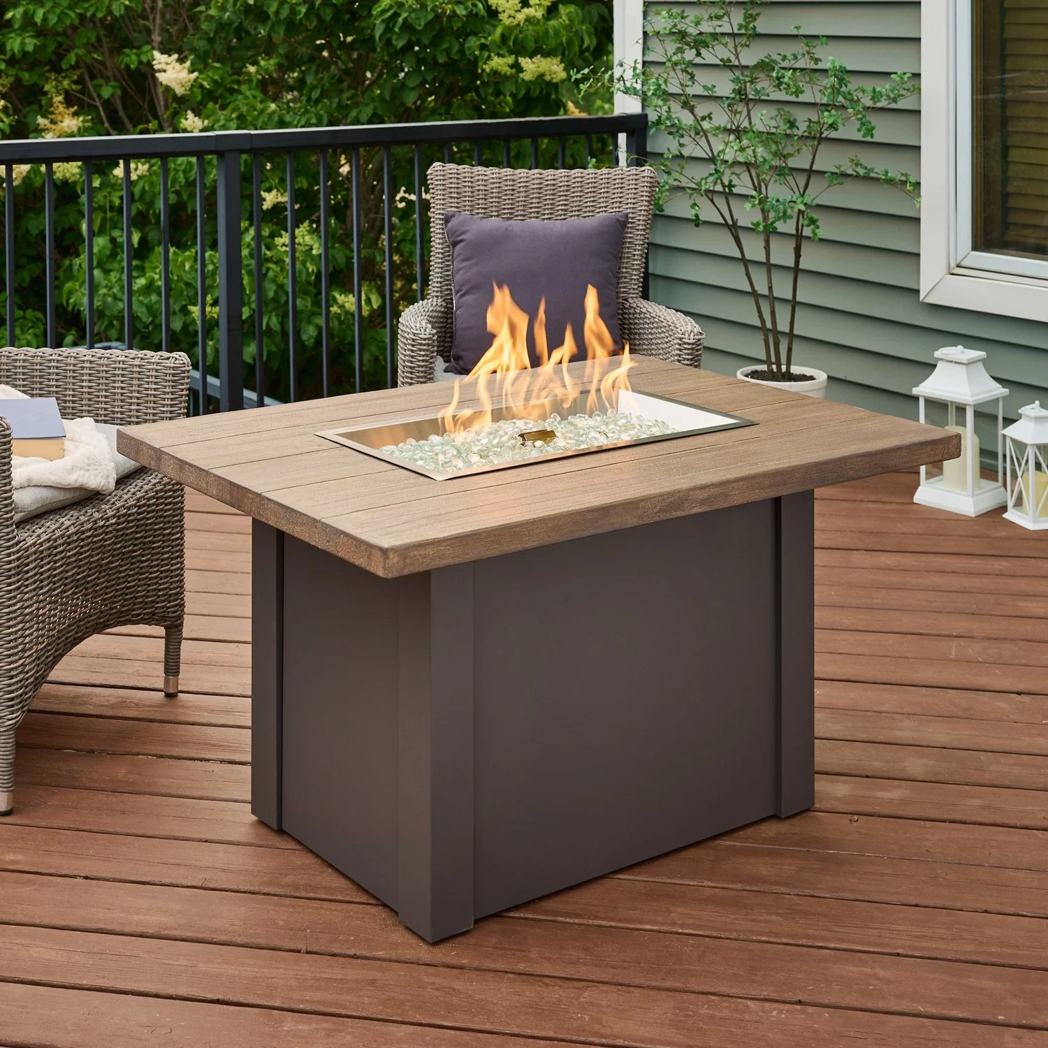 The Outdoor Greatroom Havenwood 44" Rectangular Gas Fire Pit Table - HWADG-1224-K - Image 4