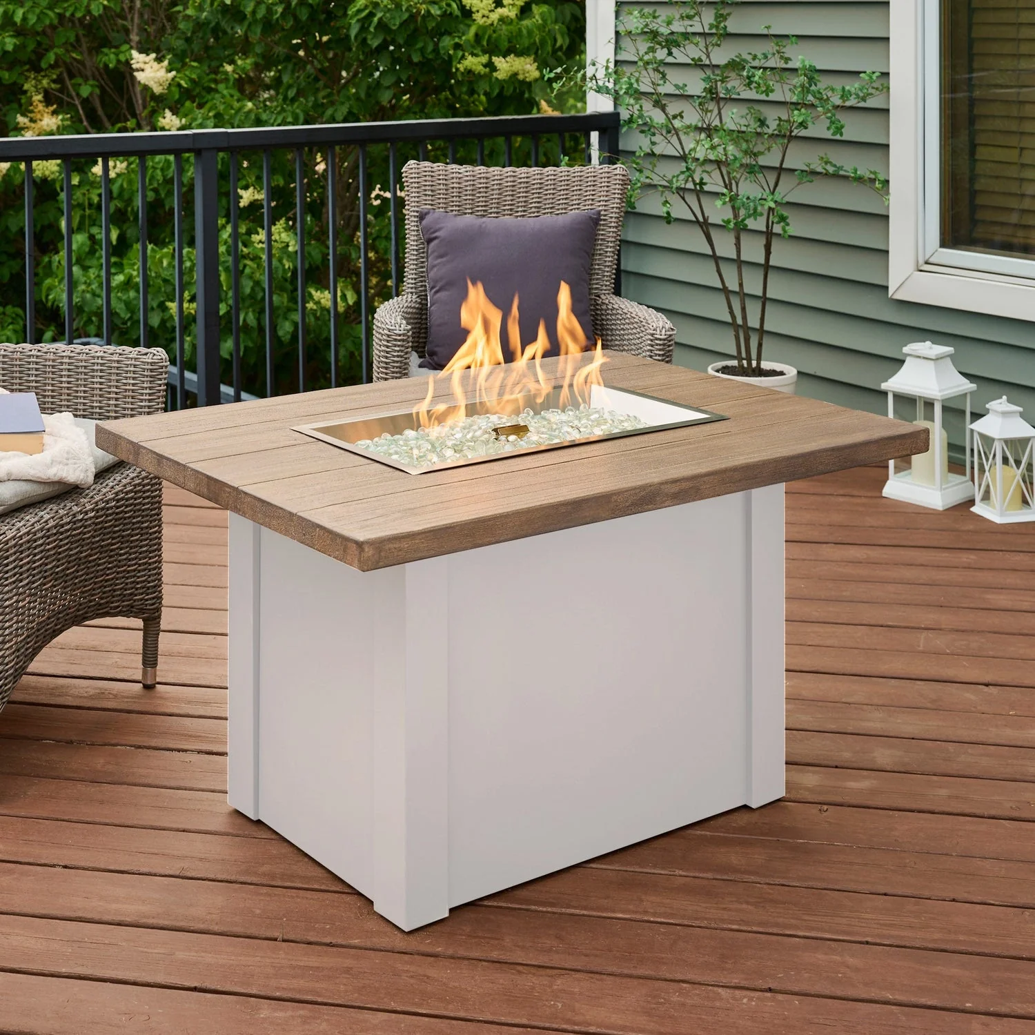 The Outdoor Greatroom Havenwood 44" Rectangular Gas Fire Pit Table - HWADG-1224-K - Image 9