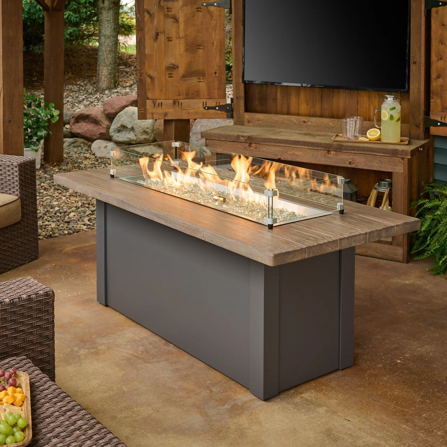 The Outdoor Greatroom Havenwood 62" Rectangular Gas Fire Pit Table - HWADG-1224-K - Image 14