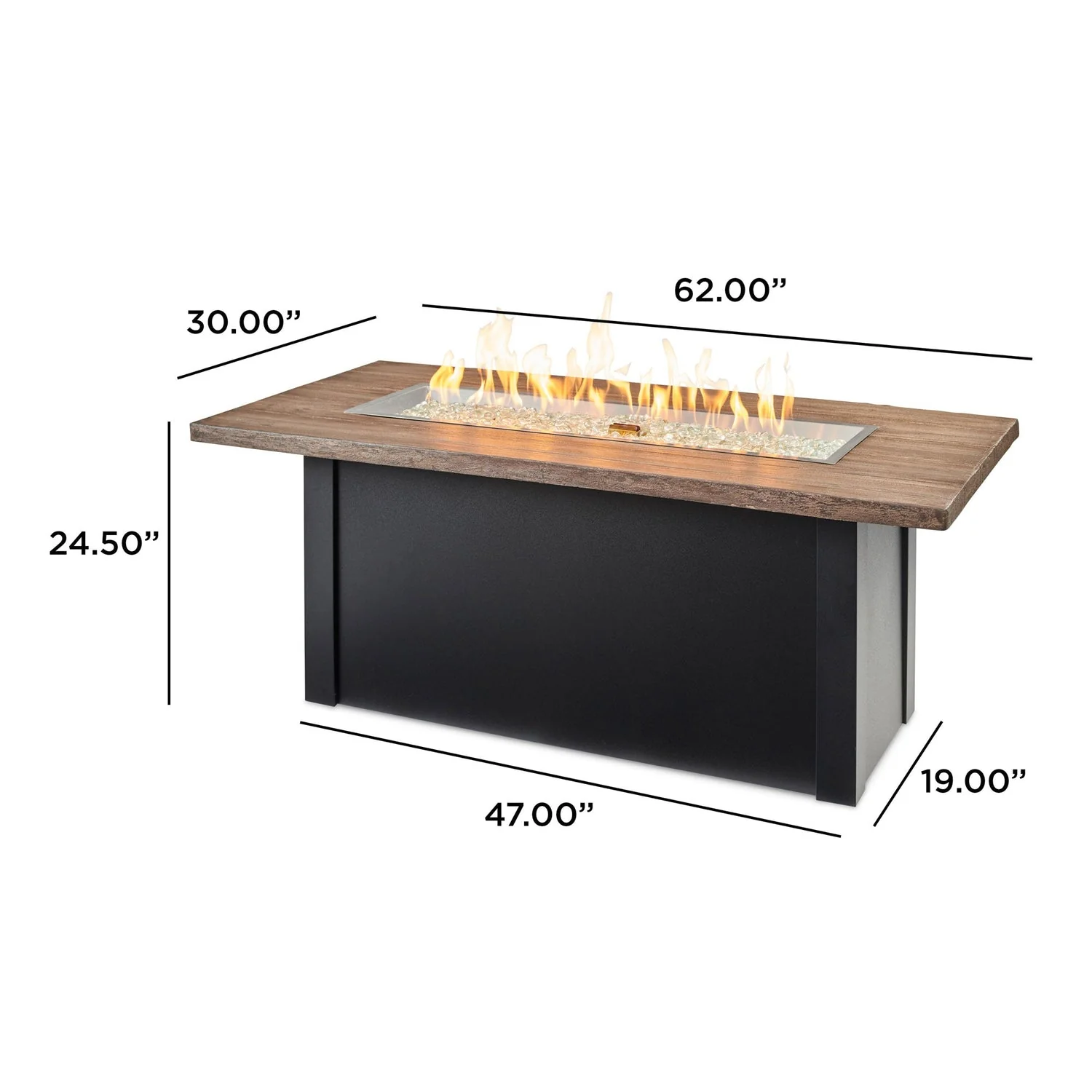 The Outdoor Greatroom Havenwood 62" Rectangular Gas Fire Pit Table - HWADG-1224-K - Image 63