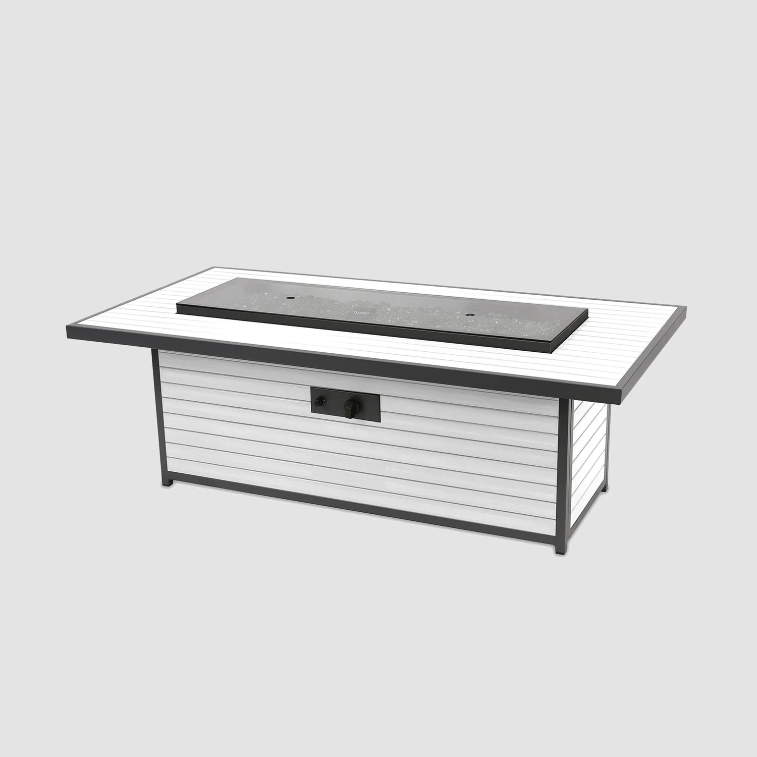 The Outdoor Greatroom  Kenwood and Brooks Linear Chat Height Gas Fire Pit Table - BRK-1242-19-W-K - Image 5