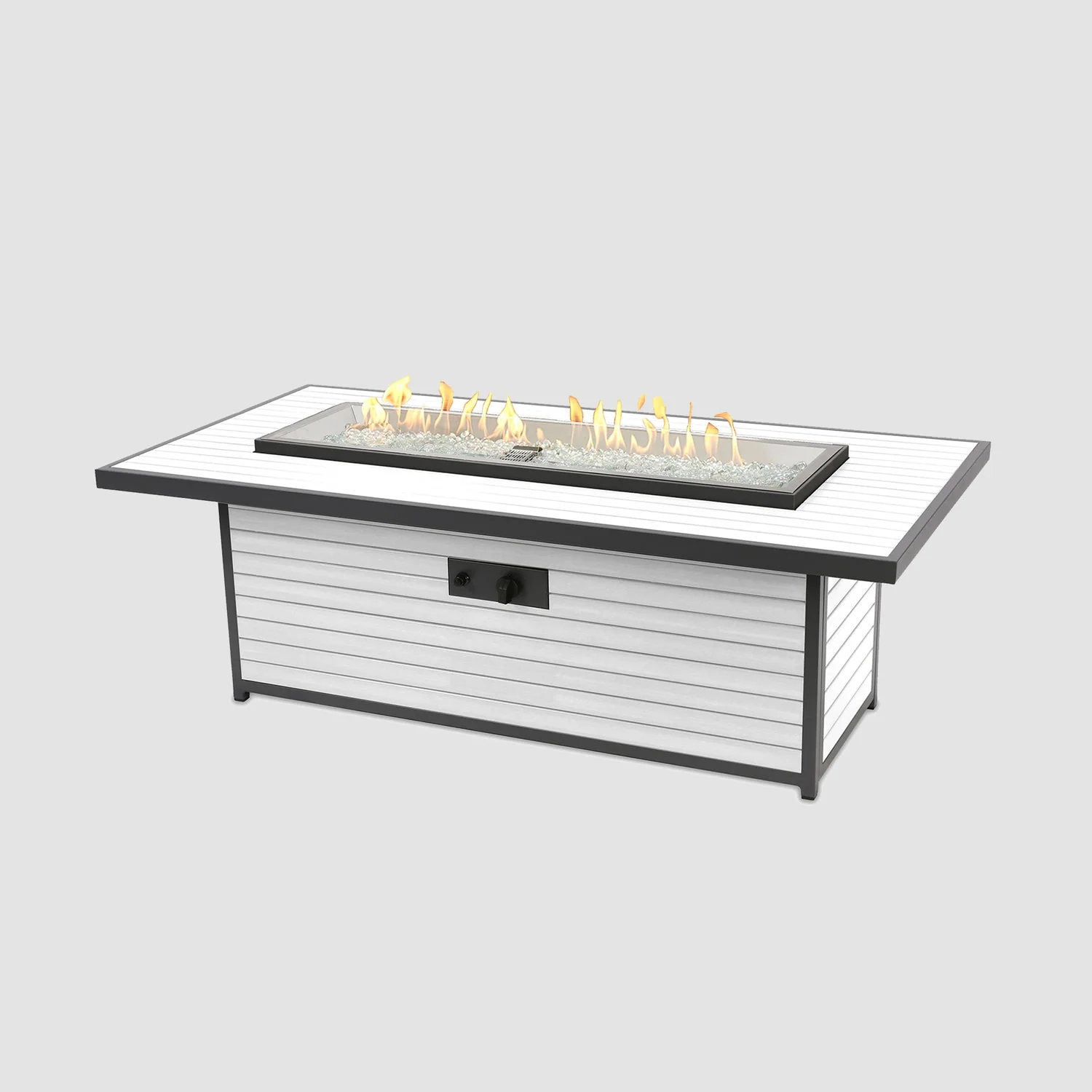 The Outdoor Greatroom  Kenwood and Brooks Linear Chat Height Gas Fire Pit Table - BRK-1242-19-W-K - Image 6
