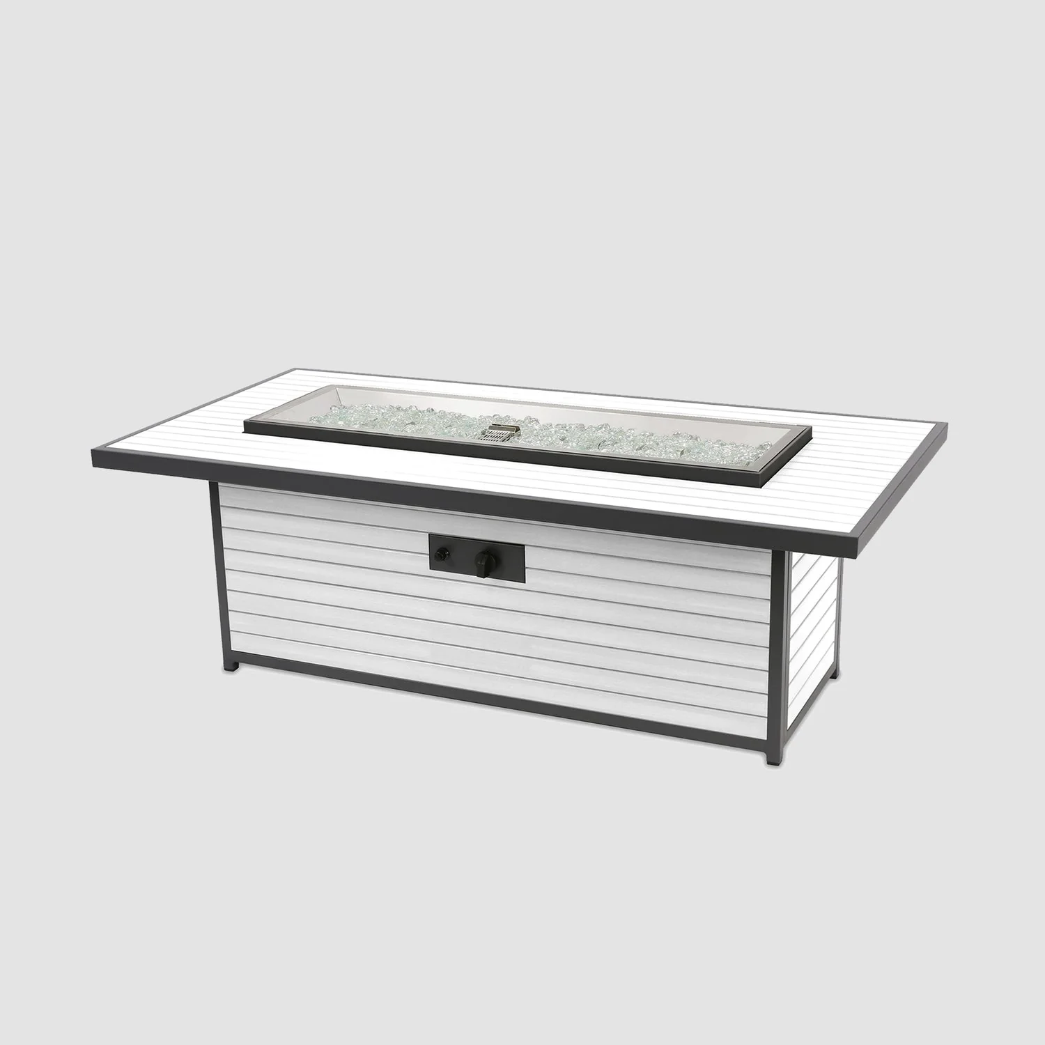 The Outdoor Greatroom  Kenwood and Brooks Linear Chat Height Gas Fire Pit Table - BRK-1242-19-W-K - Image 7