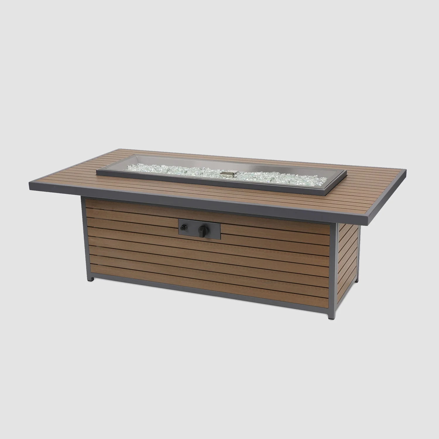 The Outdoor Greatroom  Kenwood and Brooks Linear Chat Height Gas Fire Pit Table - BRK-1242-19-W-K - Image 9