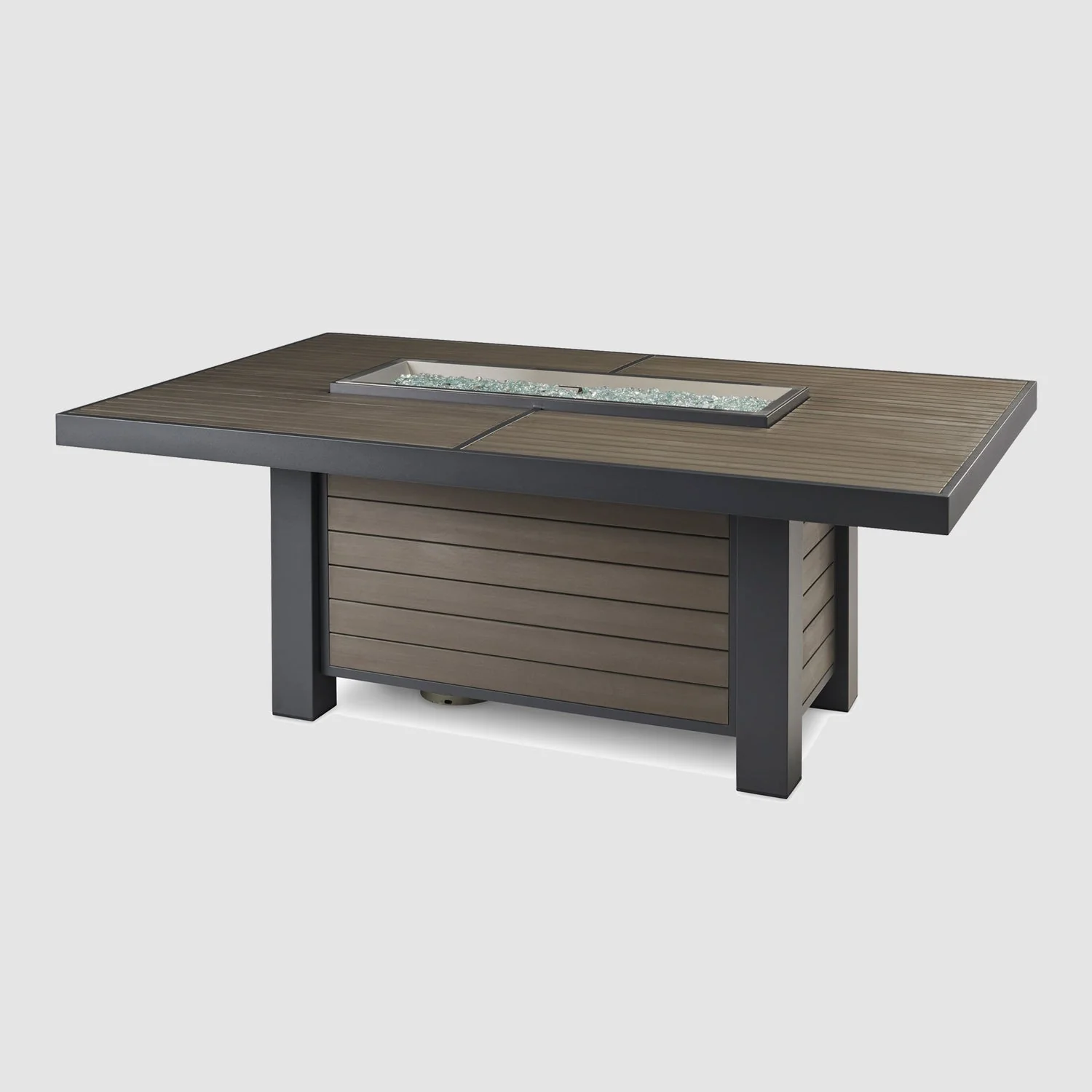 The Outdoor Greatroom Kenwood and Brooks Linear Dining Height Gas Fire Pit Table - KW-1242-K - Image 15