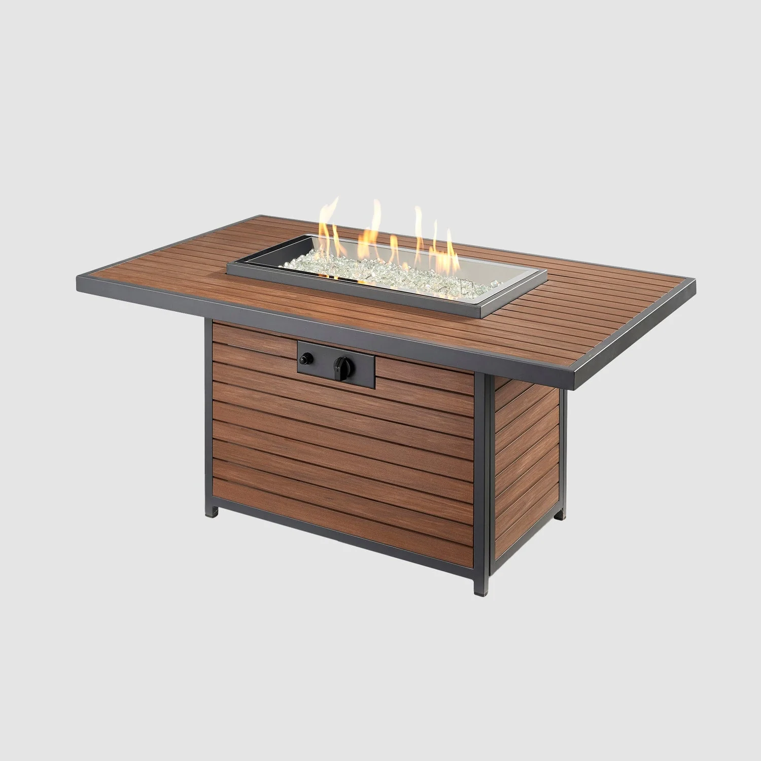The Outdoor Greatroom Kenwood and Brooks Rectangular Chat Height Gas Fire Pit Table - KW-1224-19-K - Image 7