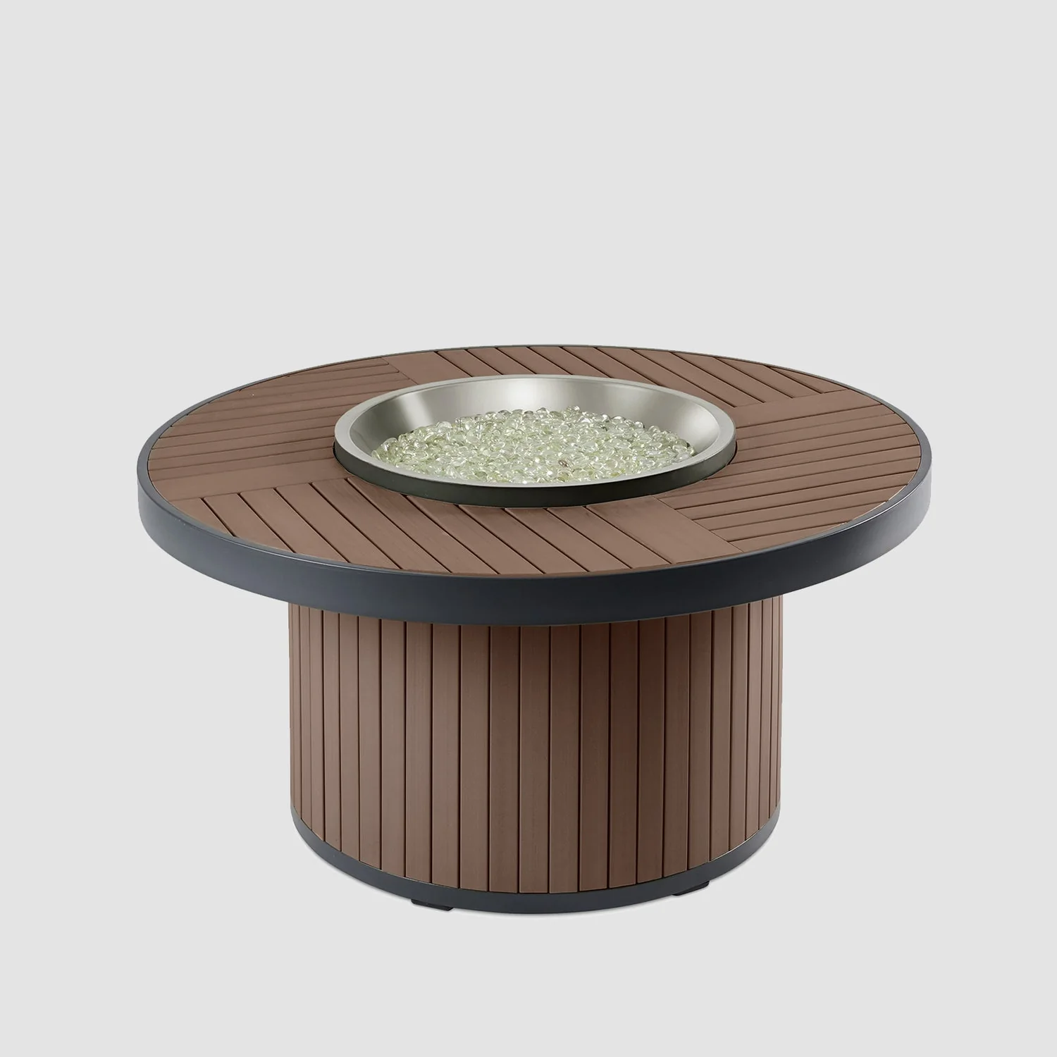 The Outdoor Greatroom Kenwood and Brooks Round Chat Height Fire Pit Table - KW-20-19-K - Image 4