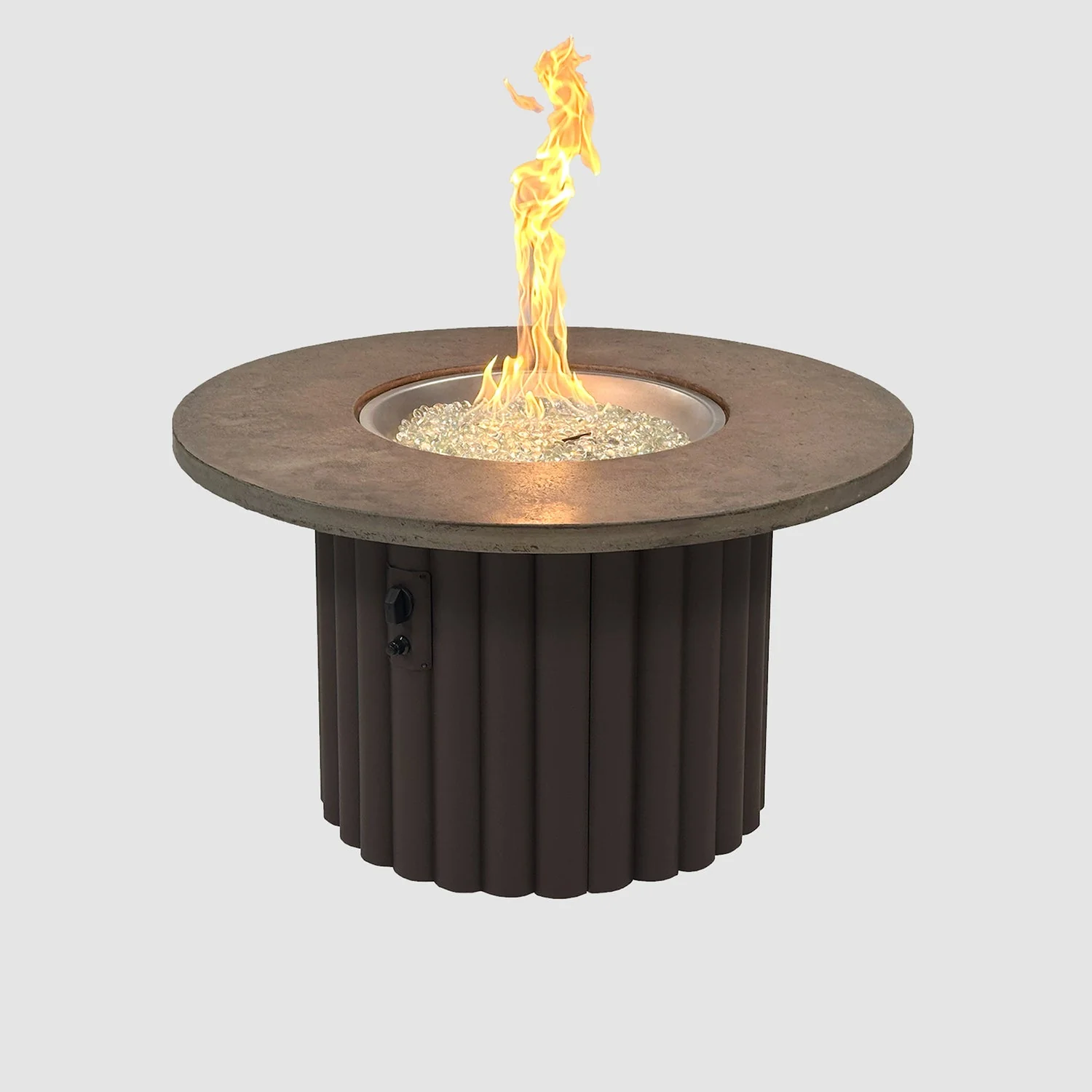 The Outdoor Greatroom Reverie 42" Round Gas Fire Pit Table - REVRBL-42-K