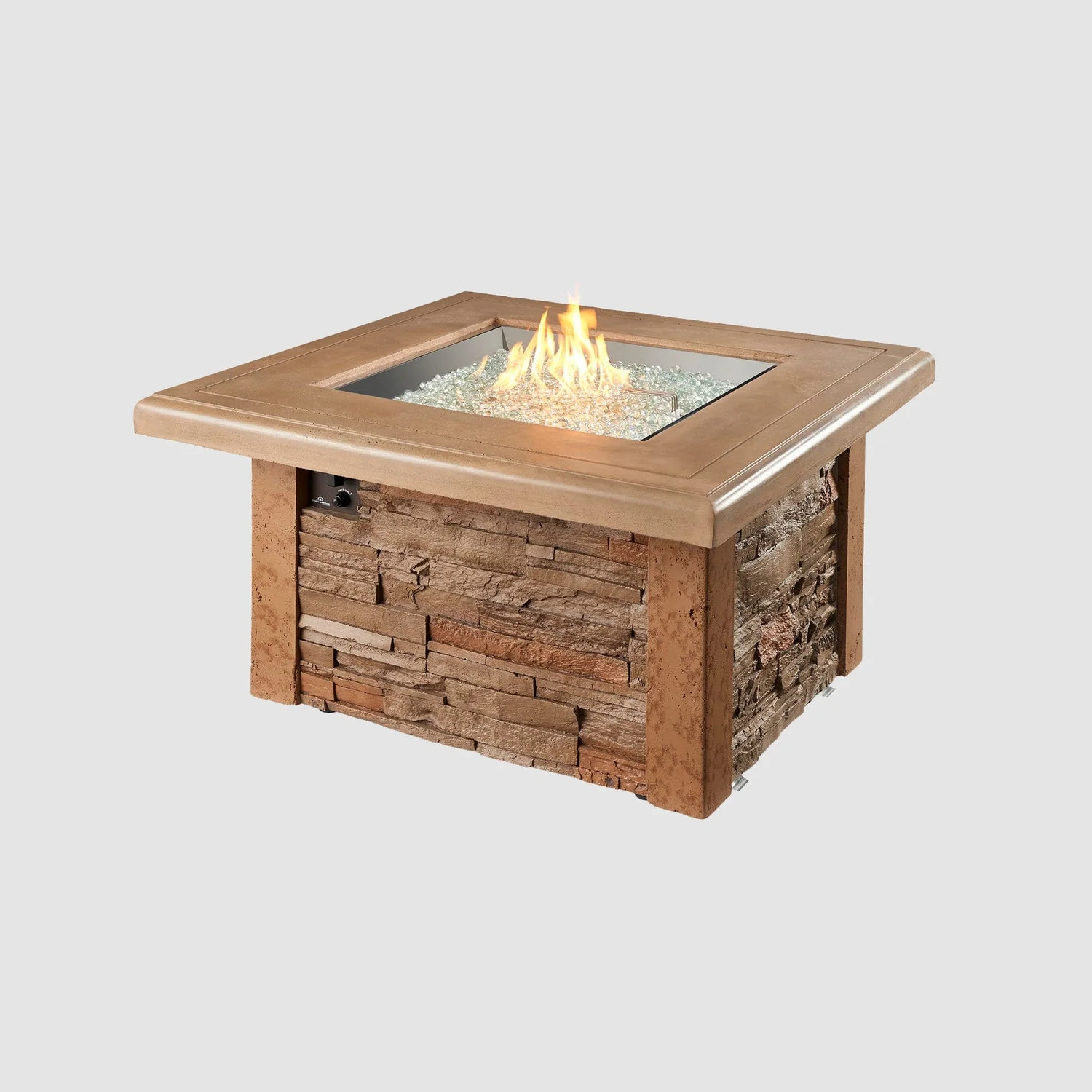 The Outdoor Greatroom Sierra 43"  Square Gas Fire Pit Table - SIERRA-2424-M-K - Image 3