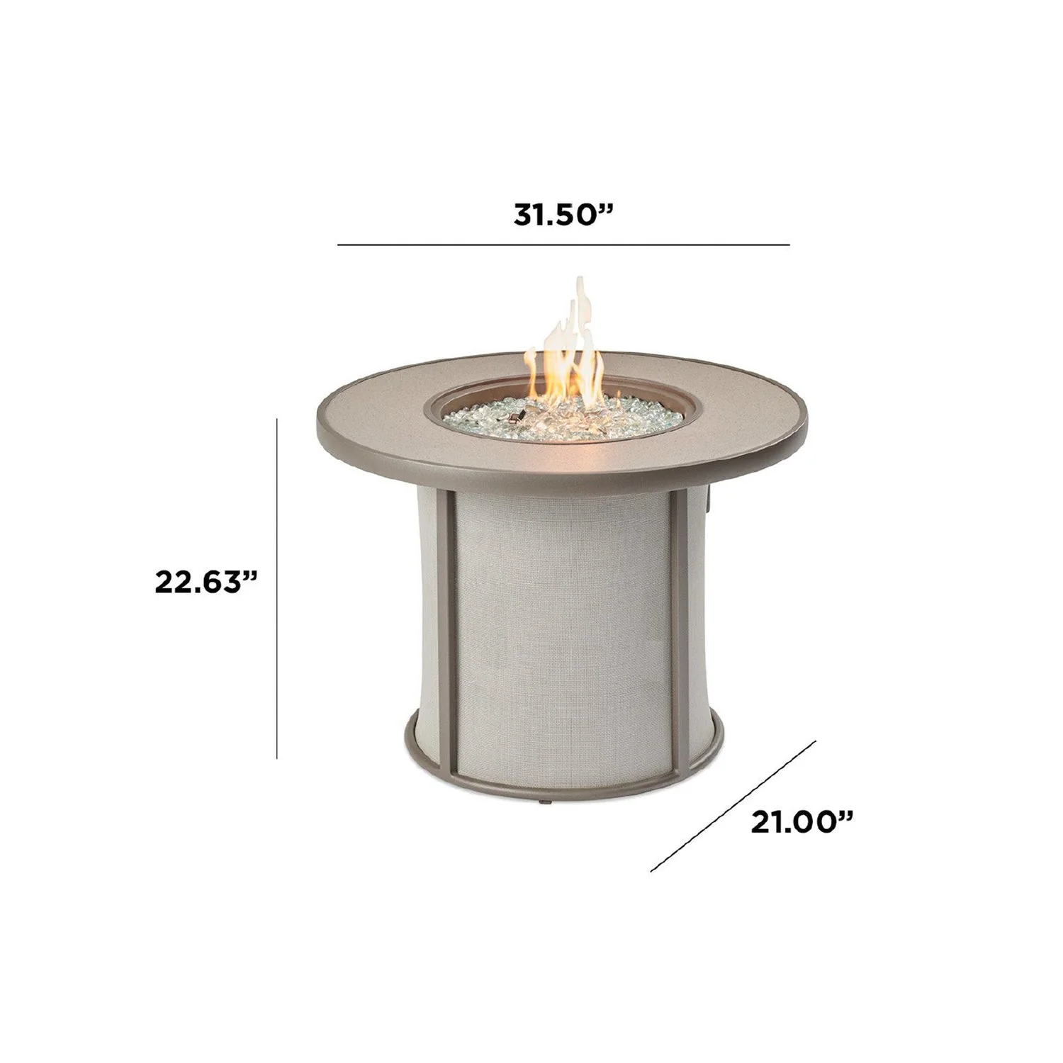 The Outdoor Greatroom Stonefire 31" Round Gas Fire Pit Table - SF-32-K - Image 13