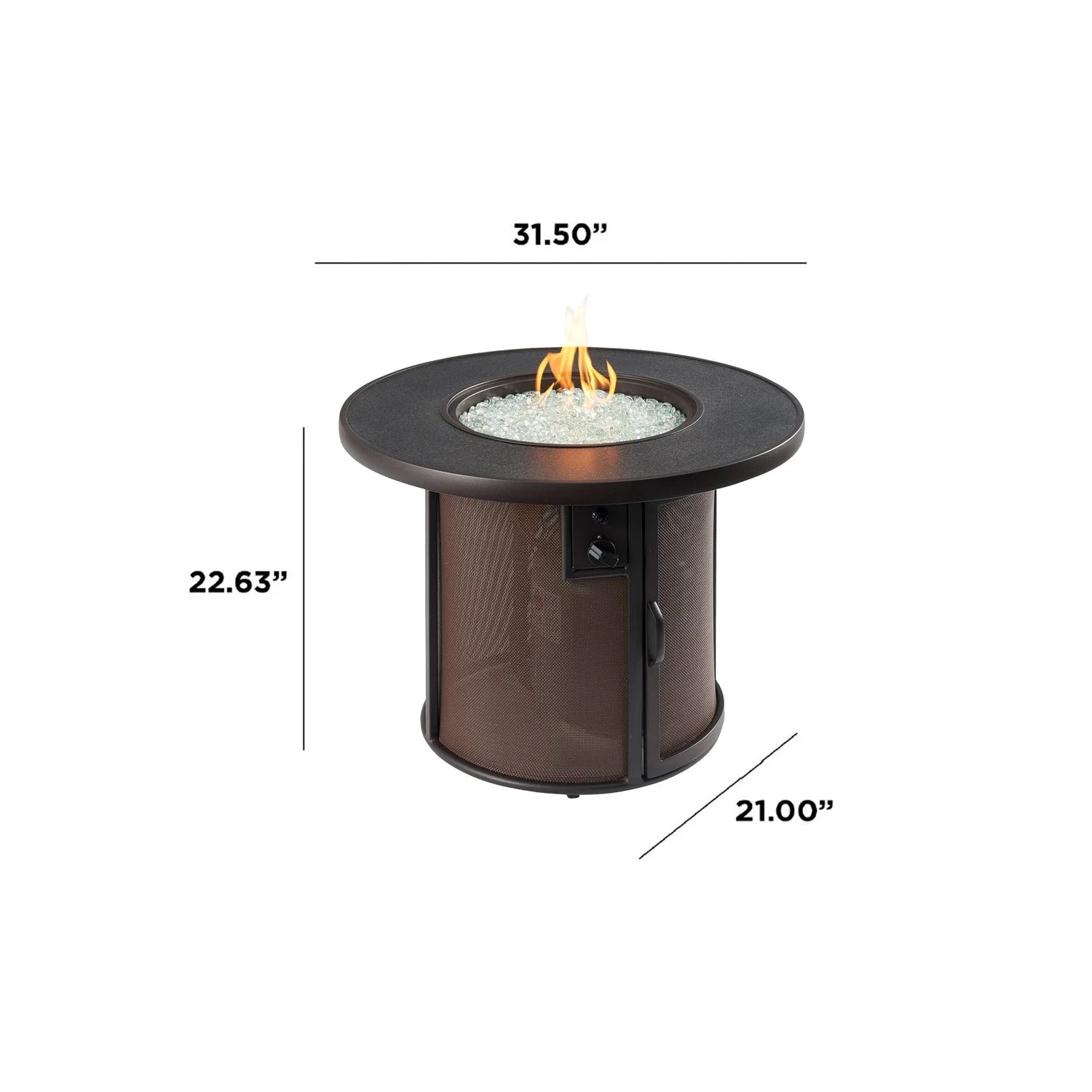 The Outdoor Greatroom Stonefire 31" Round Gas Fire Pit Table - SF-32-K - Image 14