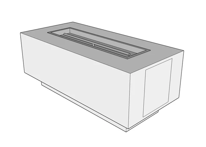 The Outdoor Plus 108" x 36" x 24" Ready-to-Finish Catalina Gas Fire Pit Kit - Image 2
