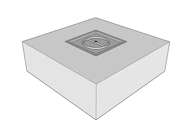 The Outdoor Plus 36" x 36" x 16" Ready-to-Finish Square Gas Fire Pit Kit - Image 2