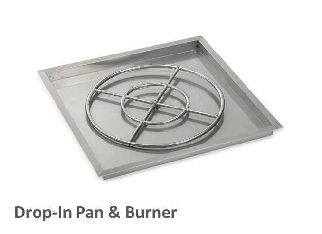 The Outdoor Plus 36" x 36" x 16" Ready-to-Finish Square Gas Fire Pit Kit - Image 4