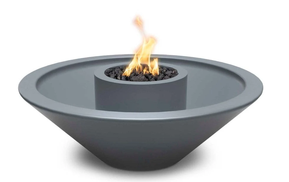 The Outdoor Plus 48" Cazo Concrete Fire & Water Bowl - 360° Spill + Free Cover - Image 2