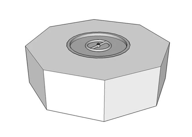 The Outdoor Plus 60" x 16" Ready-to-Finish Octagon Gas Fire Pit Kit