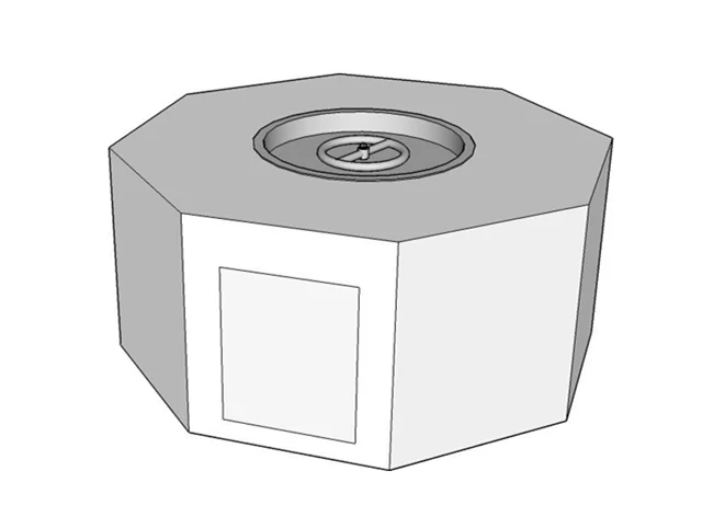 The Outdoor Plus 60" x 24" Ready-to-Finish Octagon Gas Fire Pit Kit