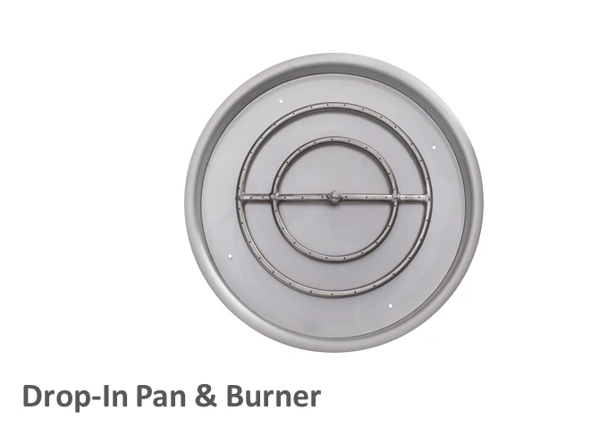 The Outdoor Plus 60" x 24" Ready-to-Finish Round Gas Fire Table Kit - Image 3