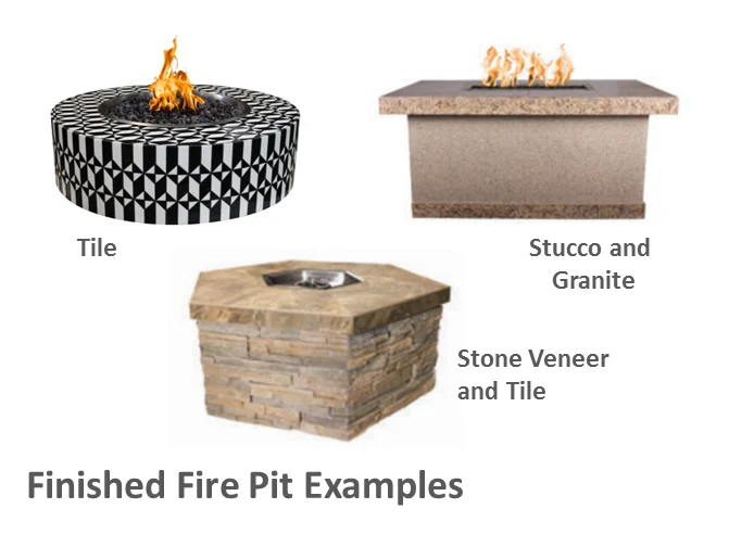 The Outdoor Plus 60" x 60" x 24" Ready-to-Finish Square Gas Fire Table Kit - Image 13
